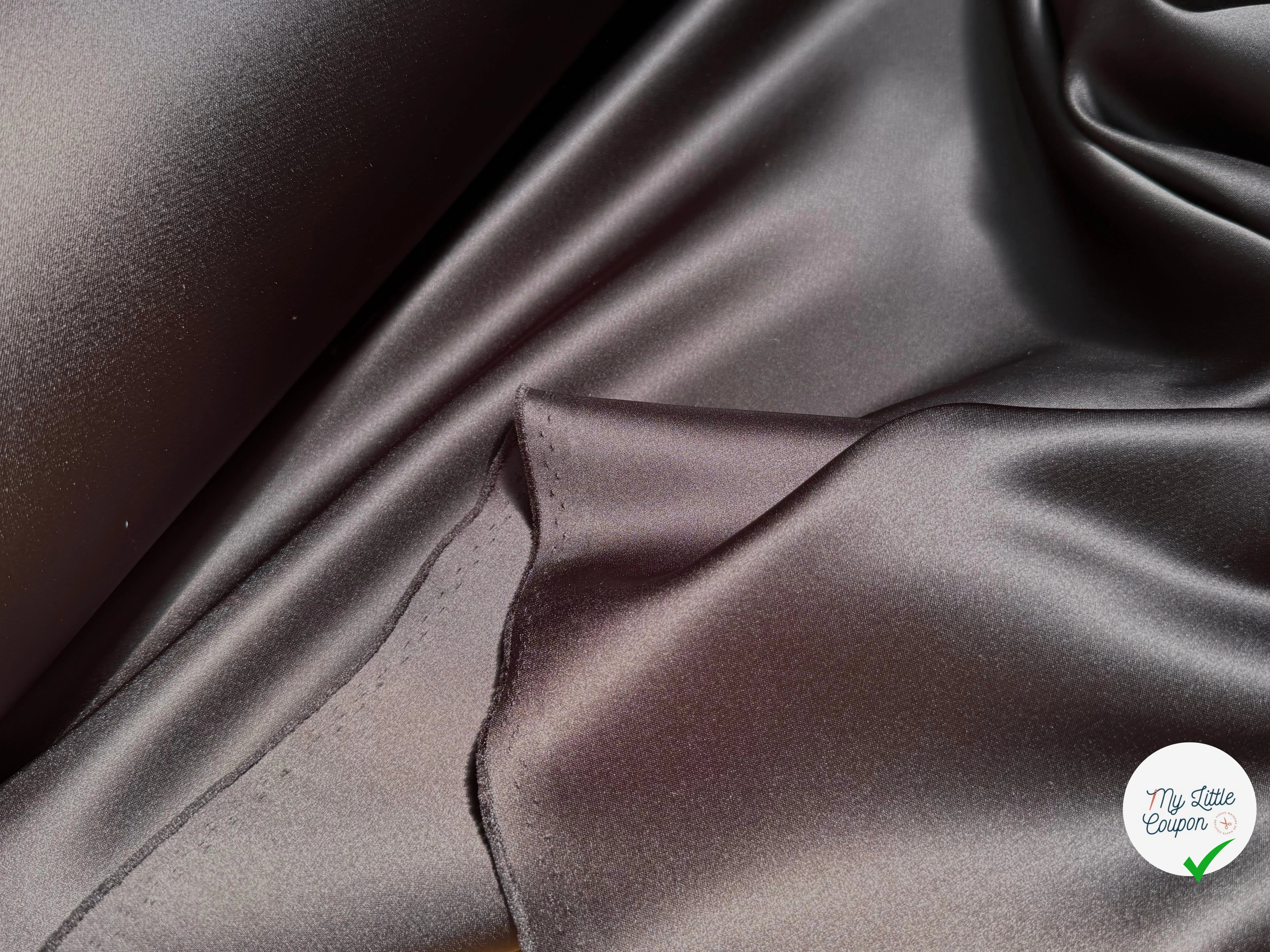 SATIN DOUBLE ÉTTOFE CHOCO NOIR BELLE TENUE - My Little Coupon