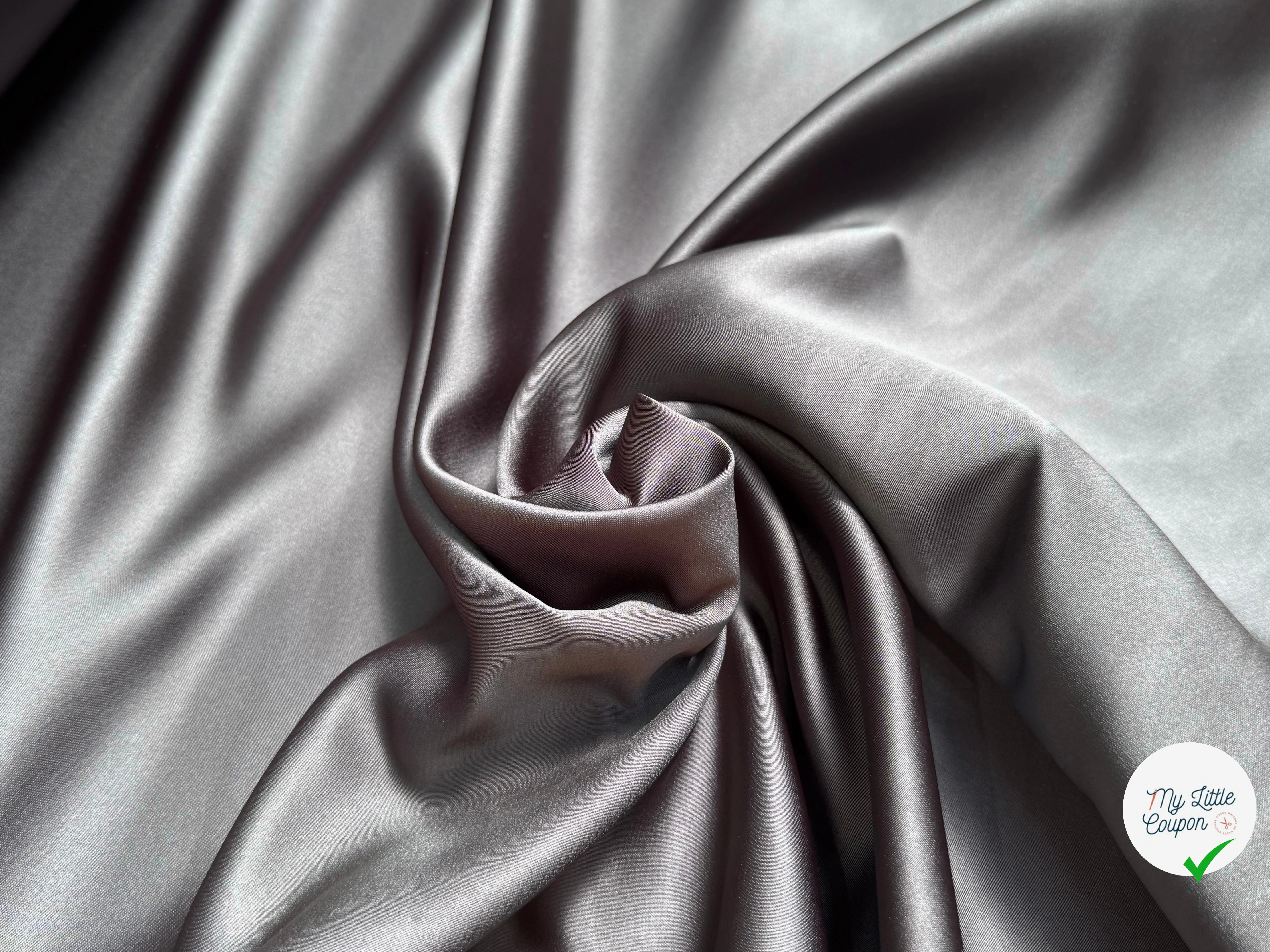 SATIN DOUBLE ÉTTOFE GRIS ANTHRACITE BELLE TENUE - My Little Coupon
