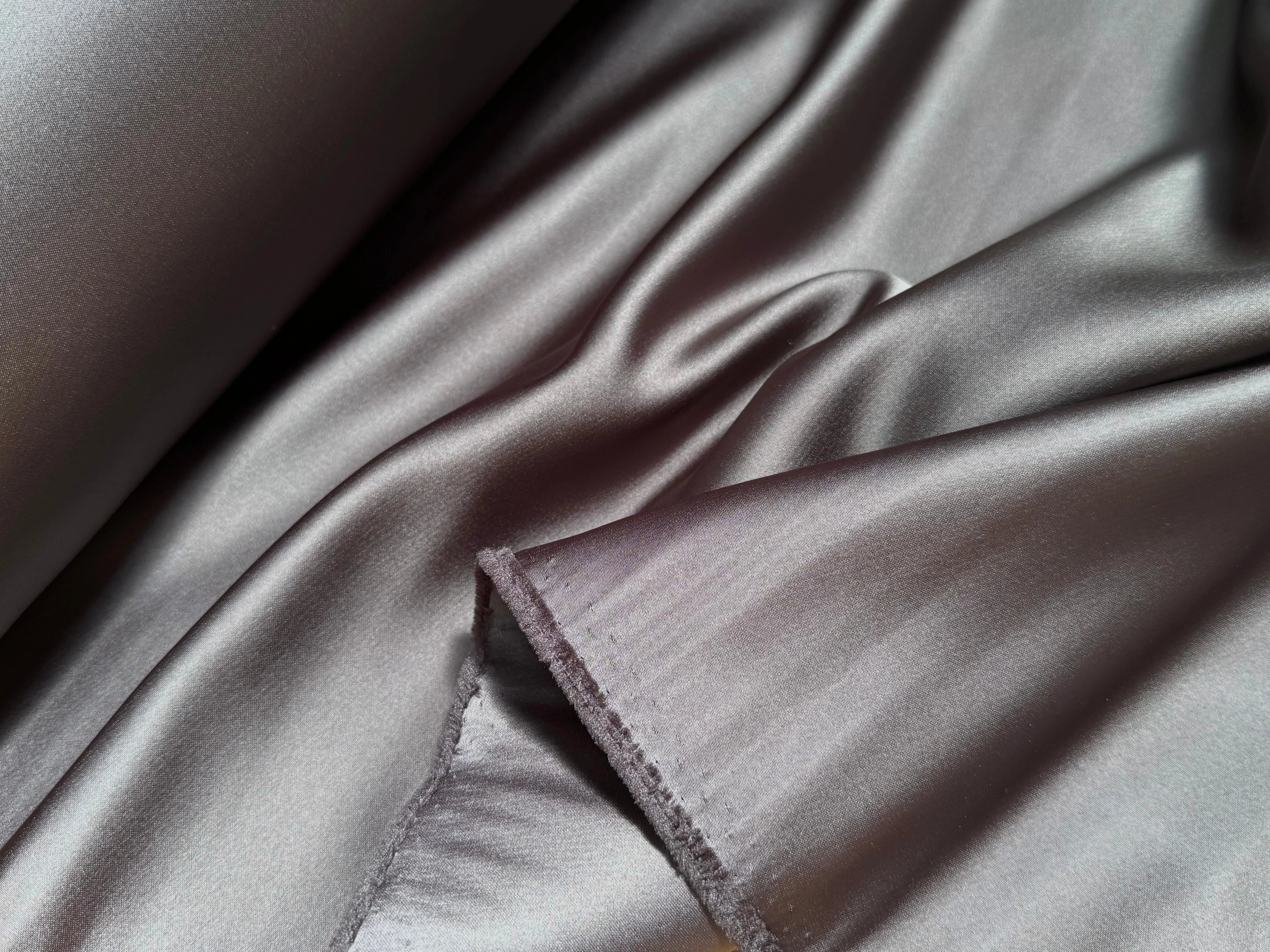 SATIN DOUBLE ÉTTOFE GRIS ANTHRACITE BELLE TENUE - My Little Coupon