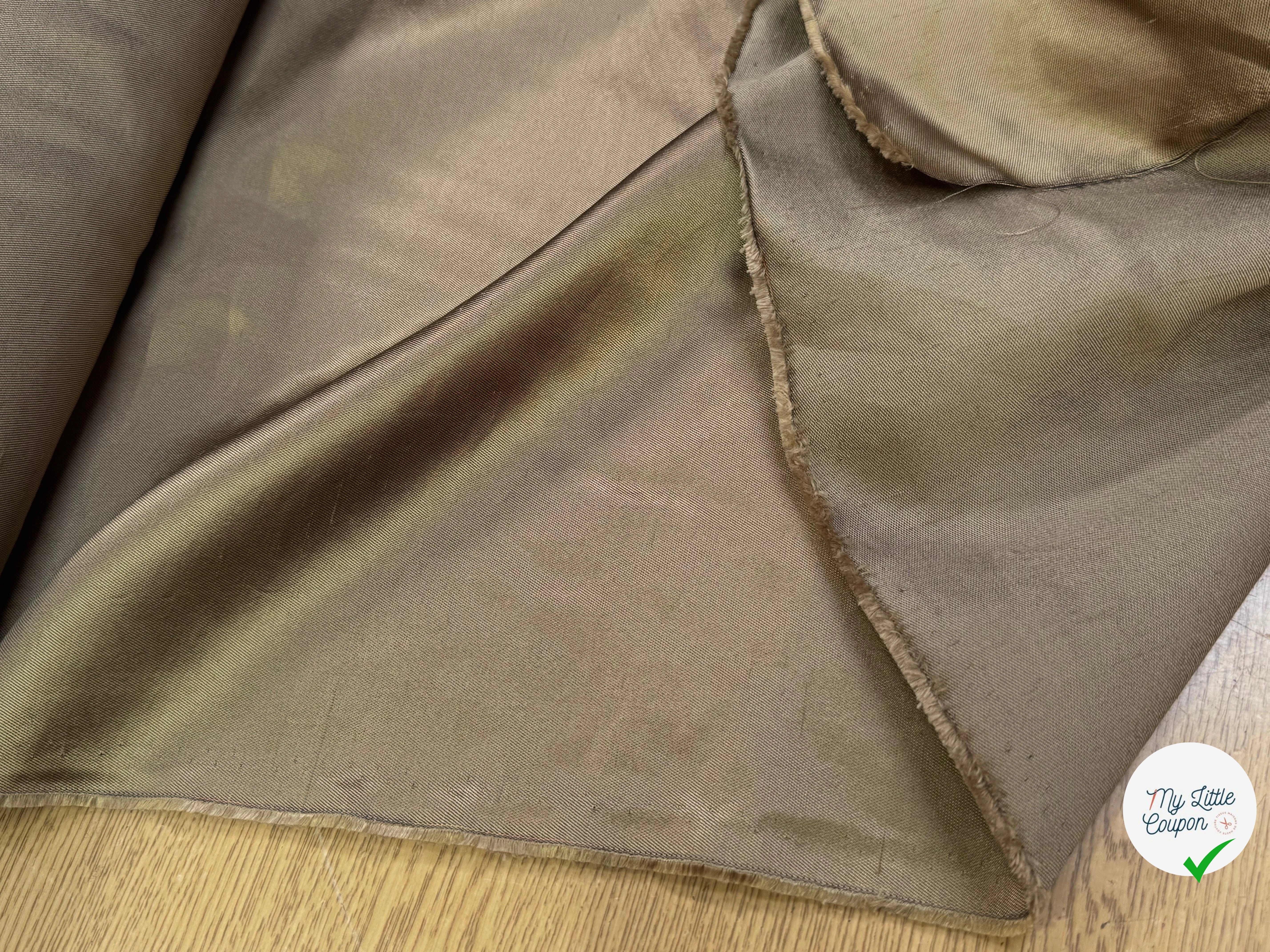 SATIN DUCHESSE TEXTURÉ OR 100% SOIE - My Little Coupon