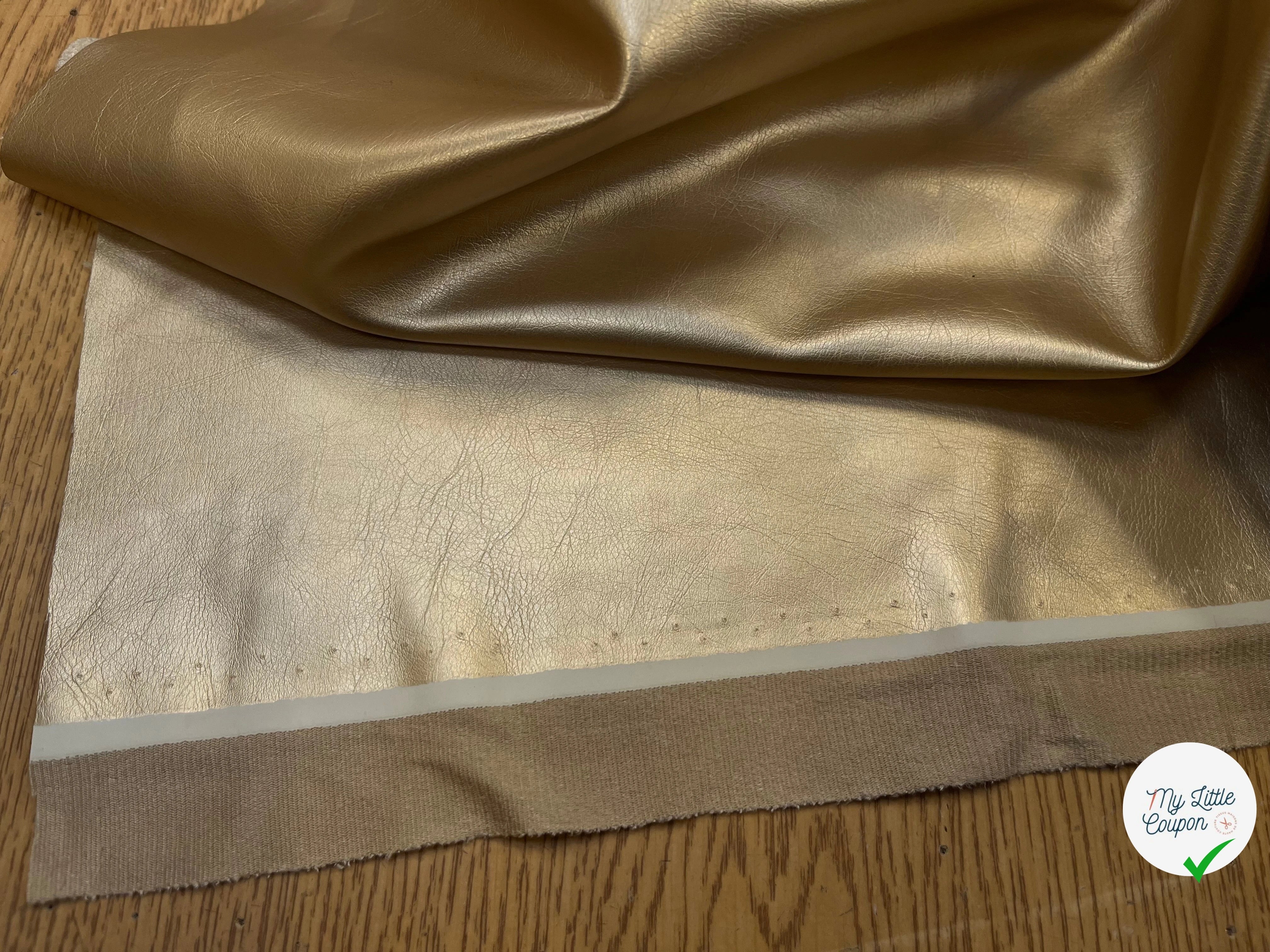 SATIN FAUX CUIR GOLD ENVERS TOUT DOUX BEIGE - My Little Coupon