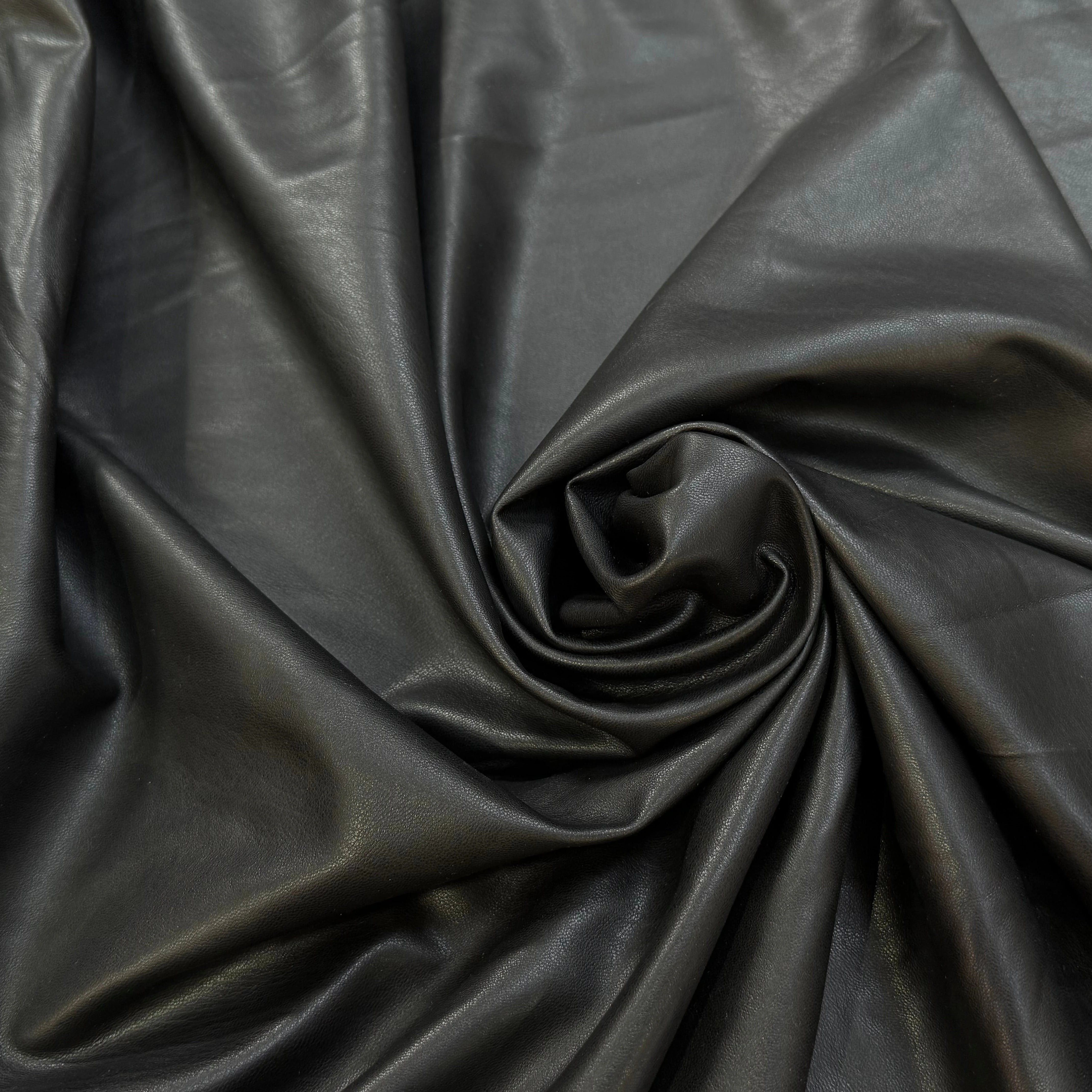 SATIN FAUX CUIR SOUPLE NOIR STRETCH - My Little Coupon