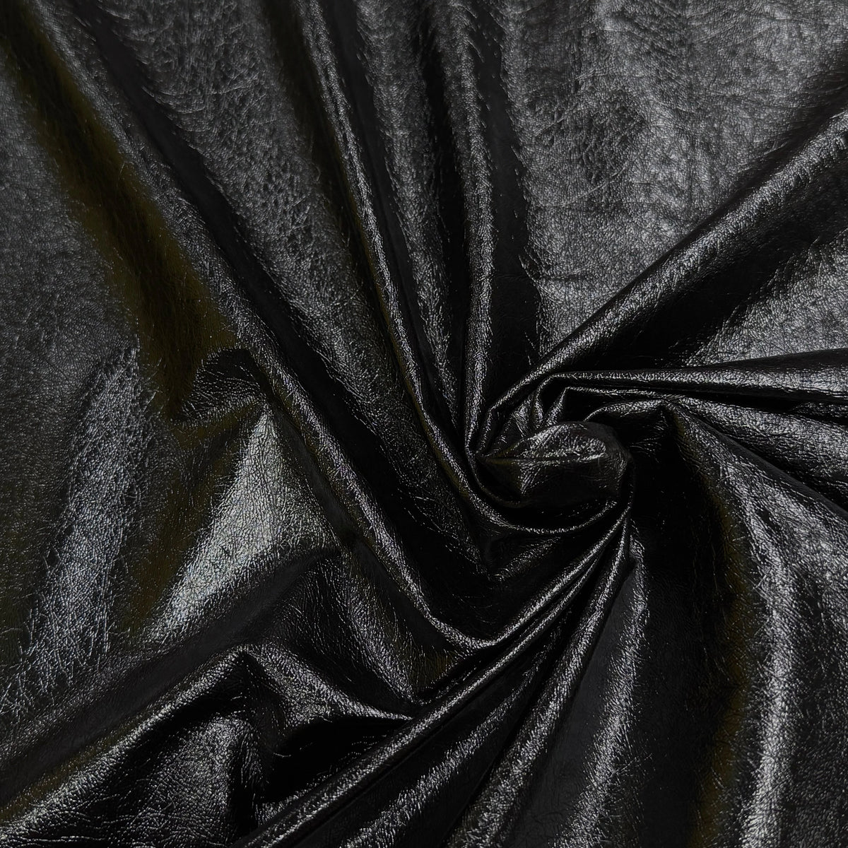 SATIN FAUX CUIR STRETCH NOIR TOUCHER AGRÉABLE - My Little Coupon