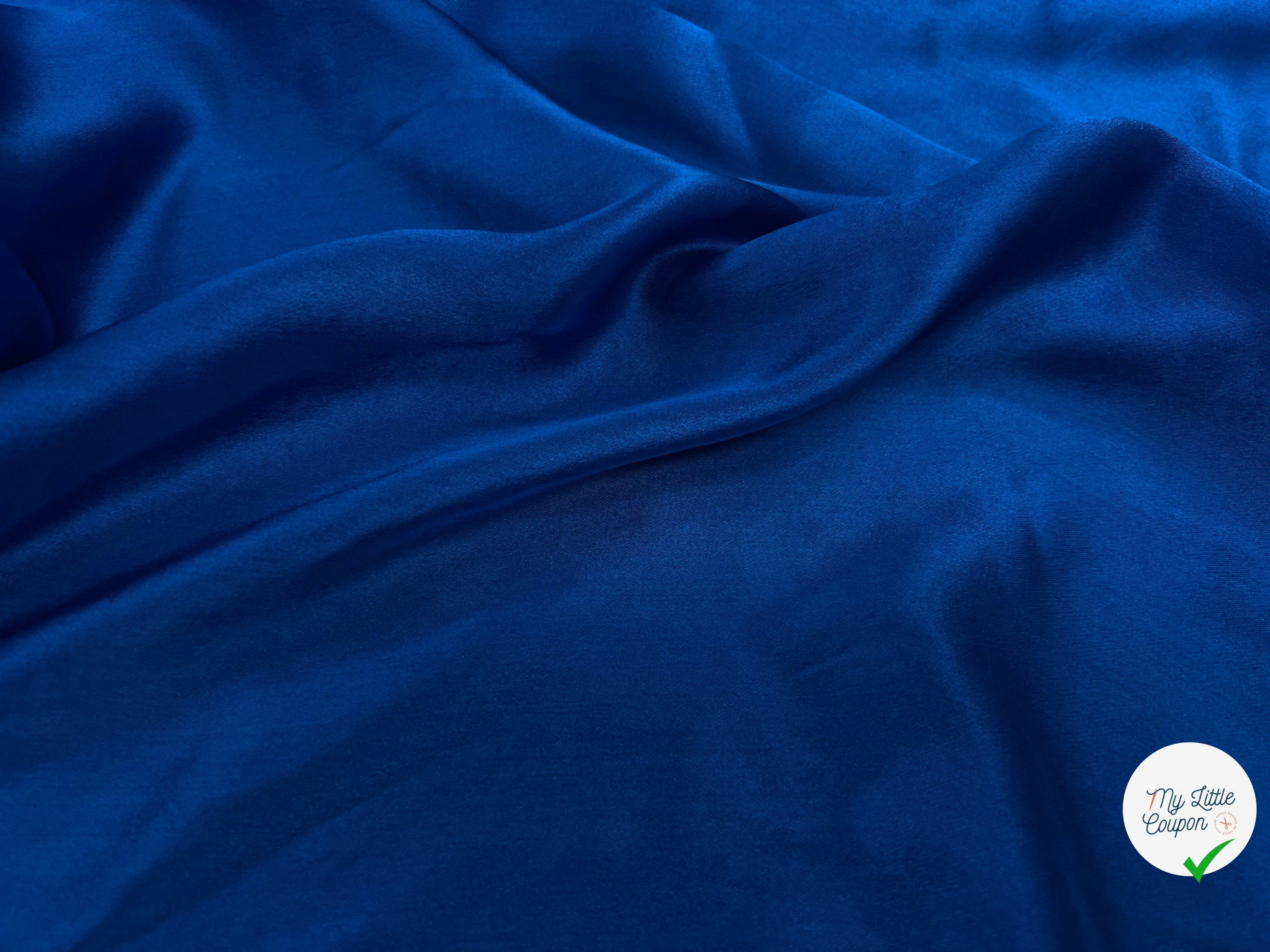 SATIN FLUIDE BLEU POLYESTER 150CM - My Little Coupon
