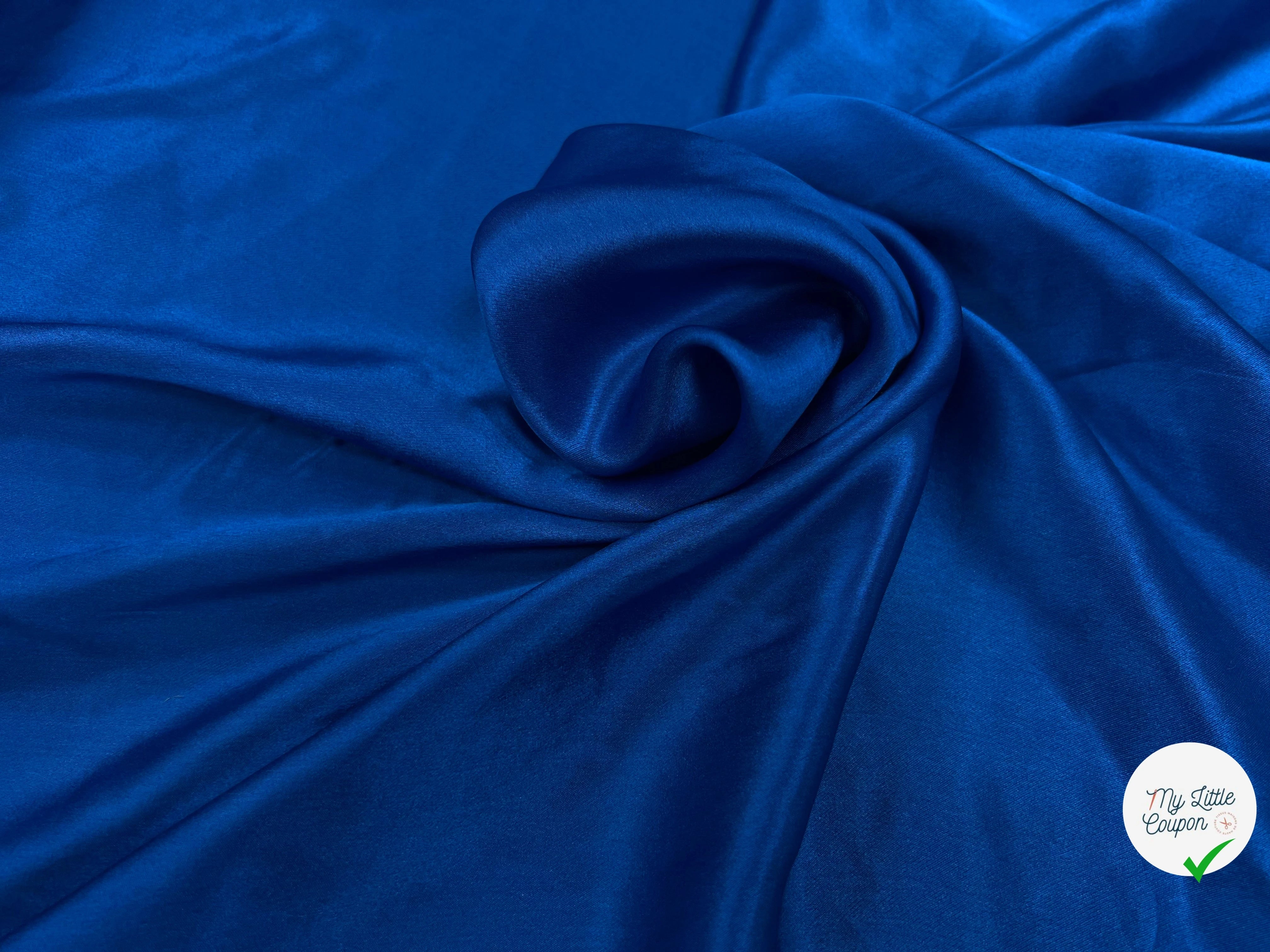SATIN FLUIDE BLEU POLYESTER 150CM - My Little Coupon