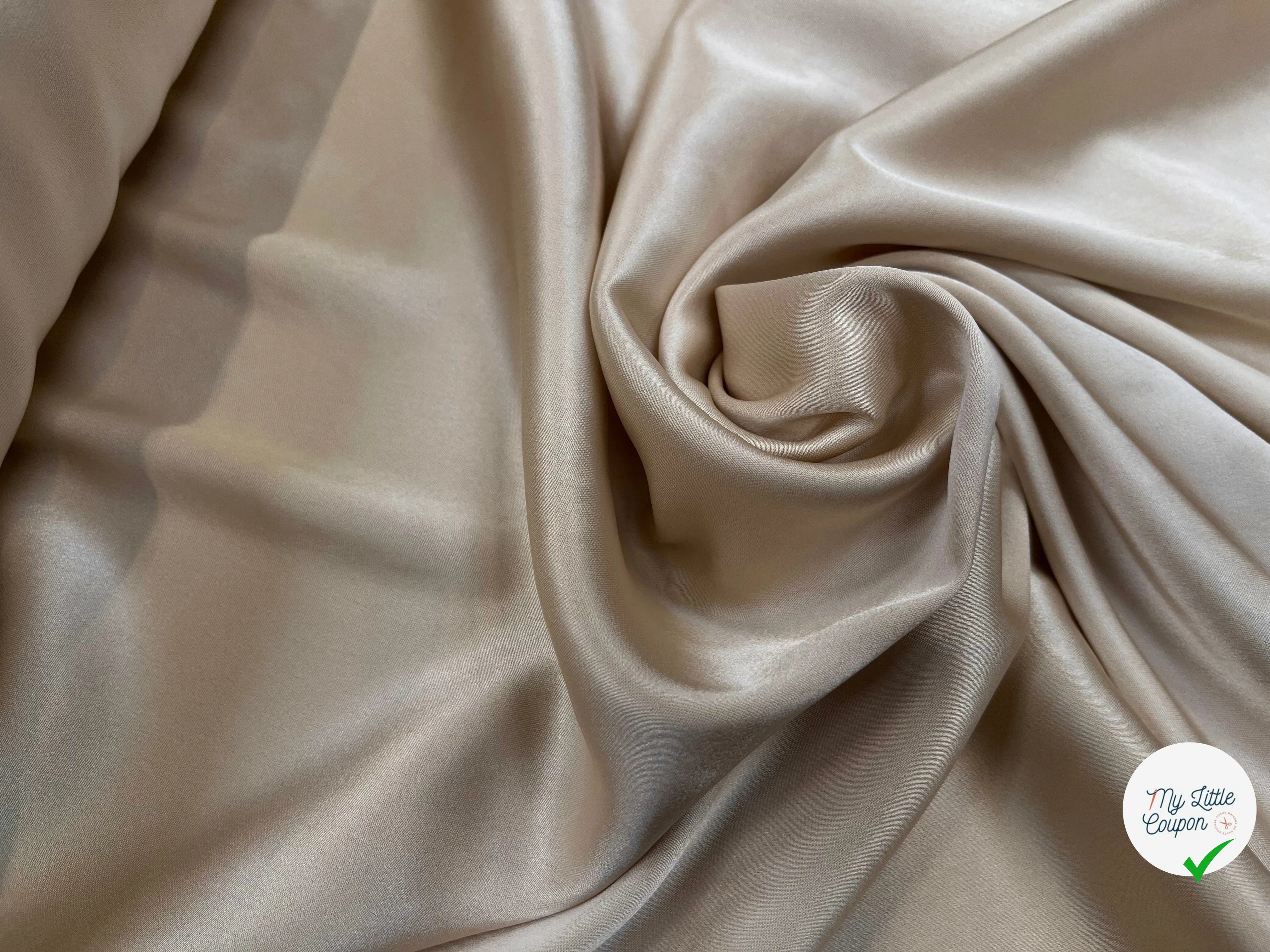 SATIN FLUIDE ET FROID COULEUR IVOIRE 130CM - My Little Coupon