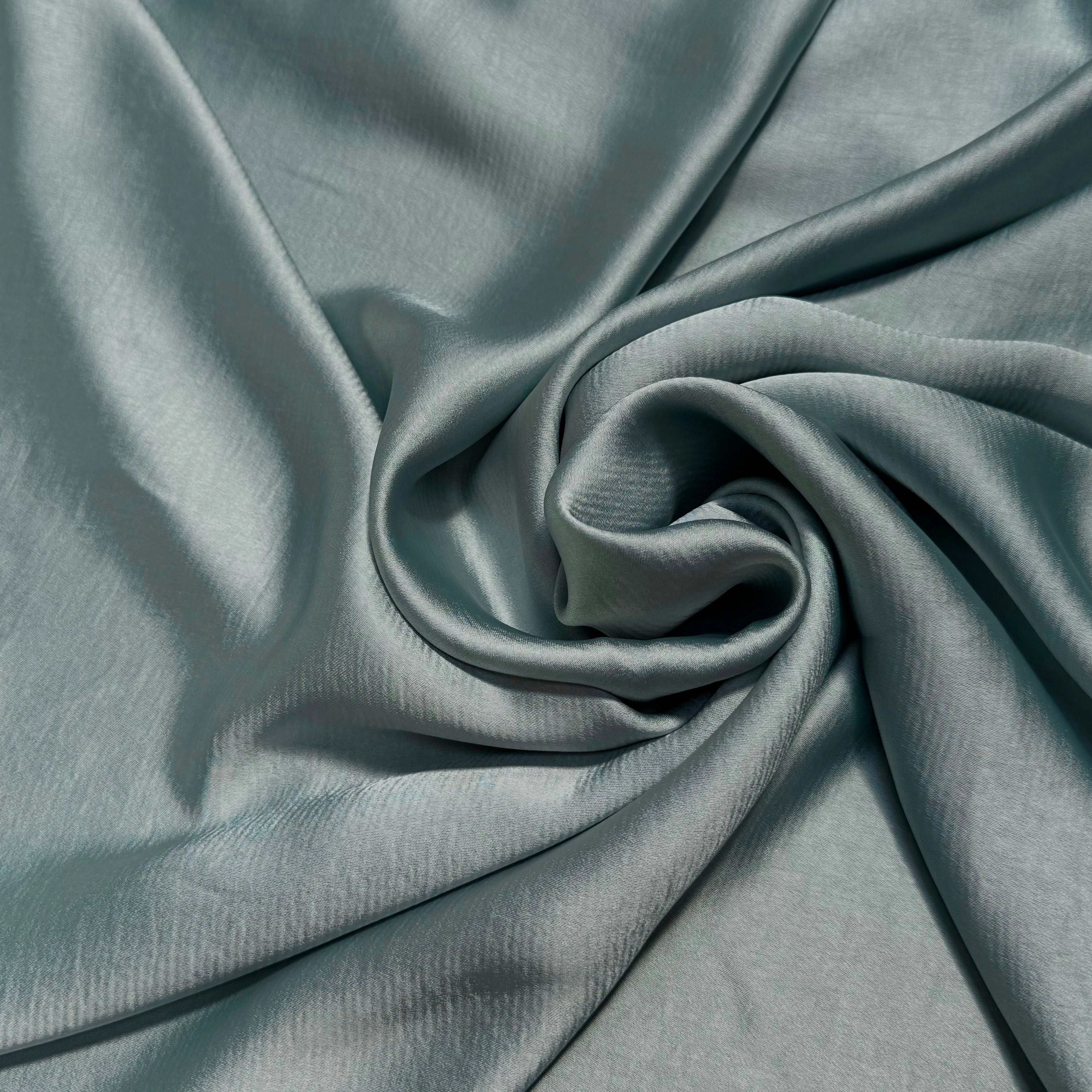 SATIN FLUIDE VERT D'EAU SUPERBE TOMBÉ - My Little Coupon