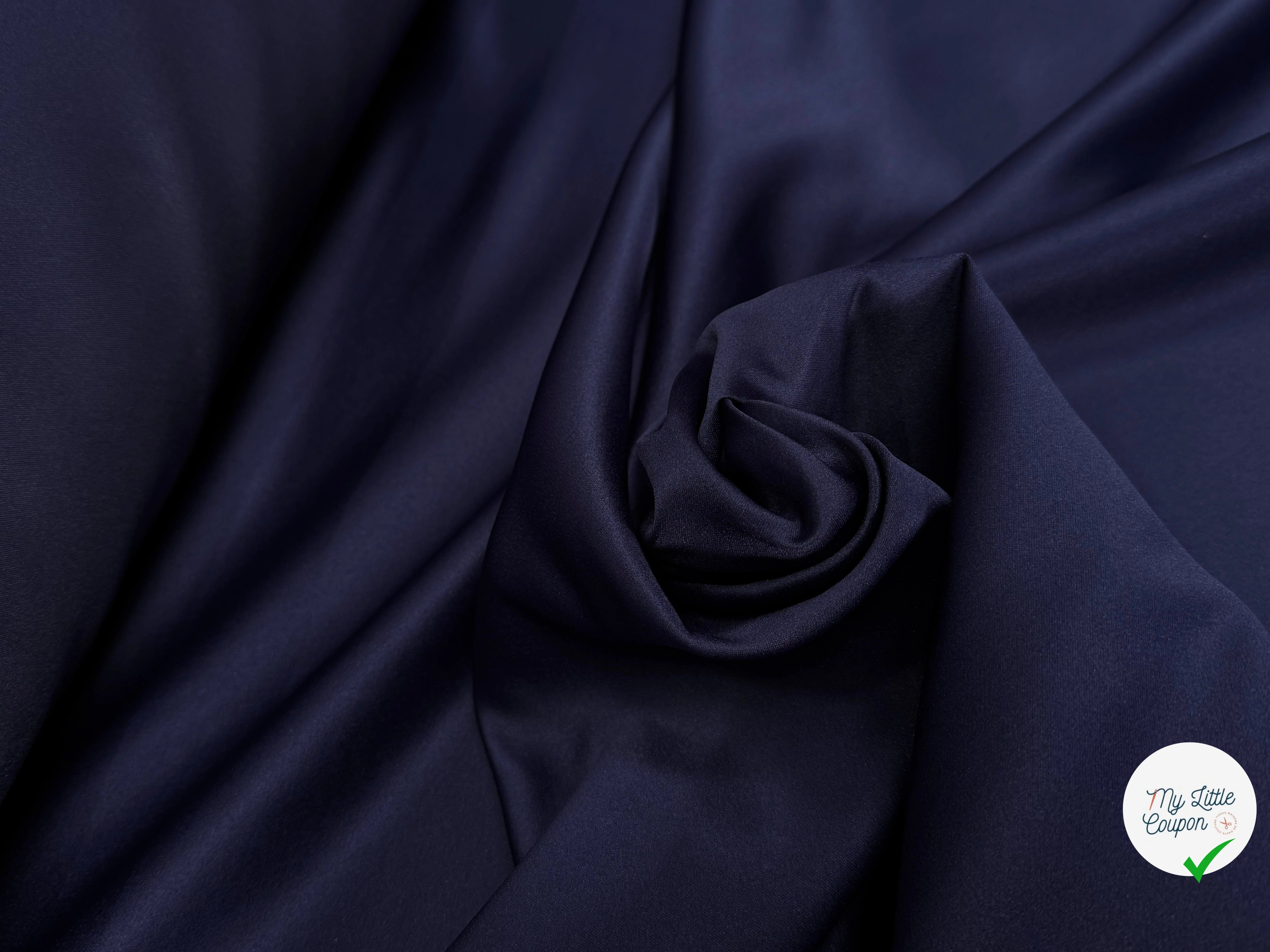 SATIN LOURD BELLE TENUE BLEU MARRINE - My Little Coupon