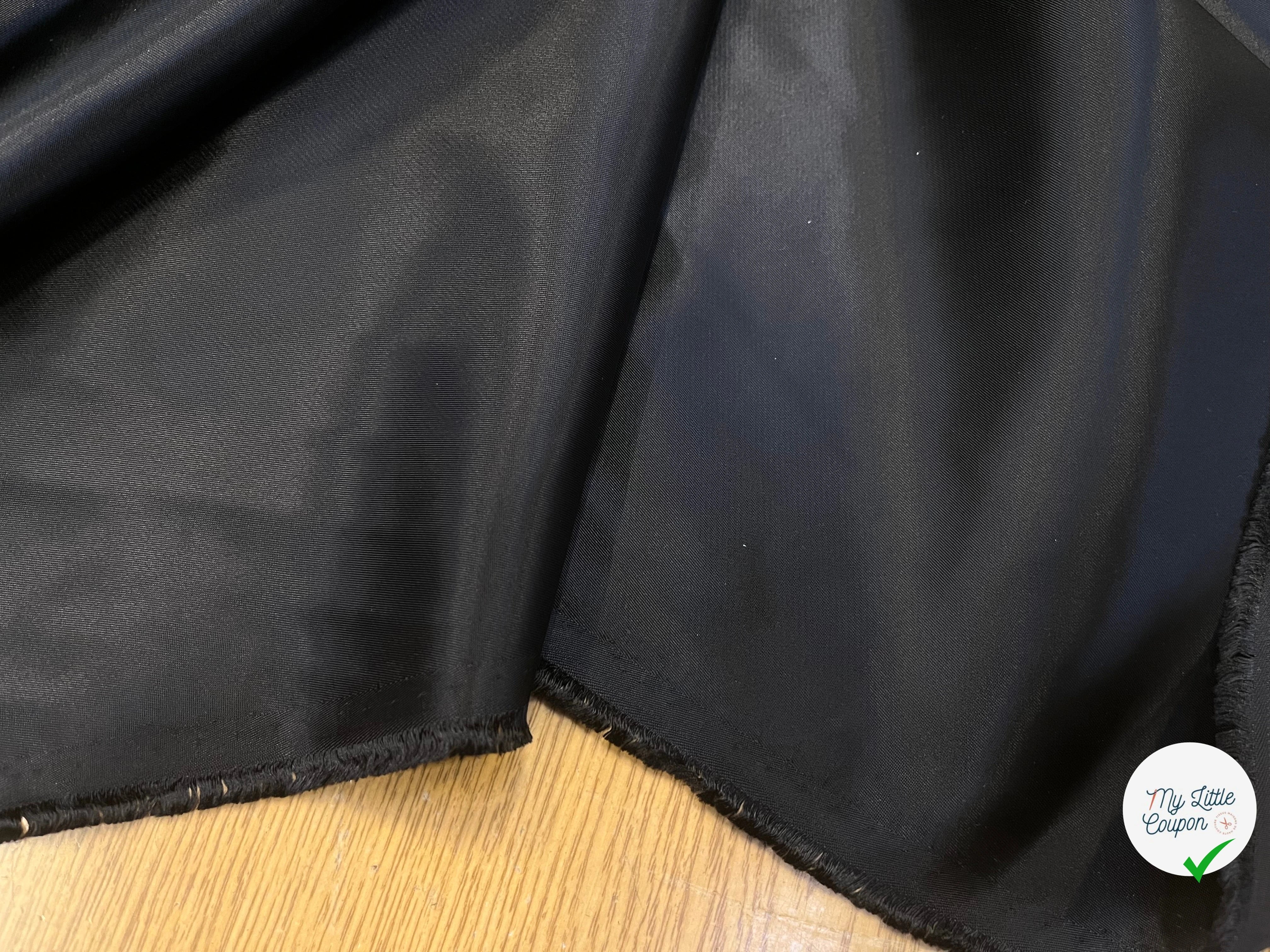 SATIN LOURD NOIR 58% COTON - My Little Coupon