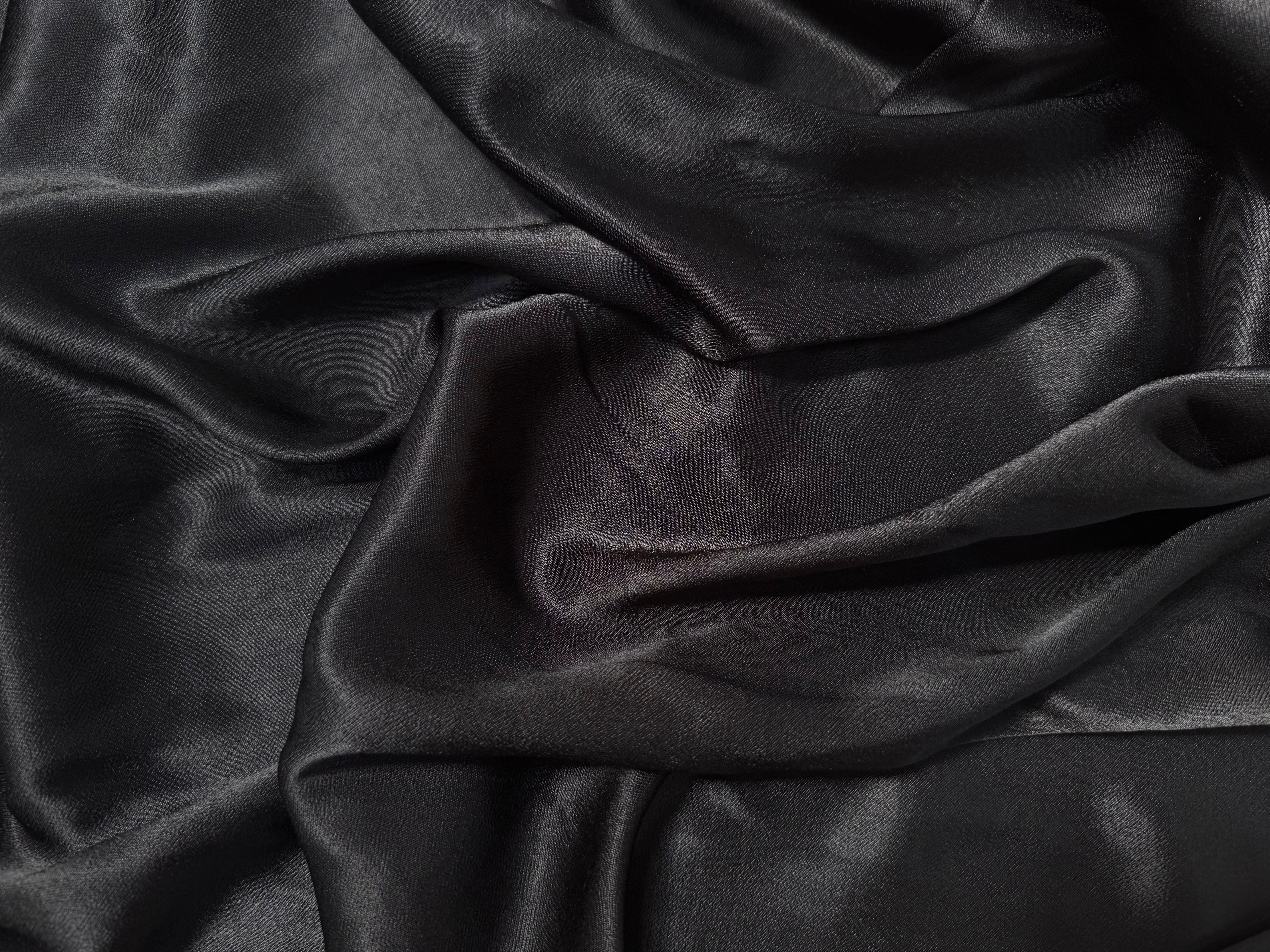 SATIN LOURD NOIR UNI - My Little Coupon