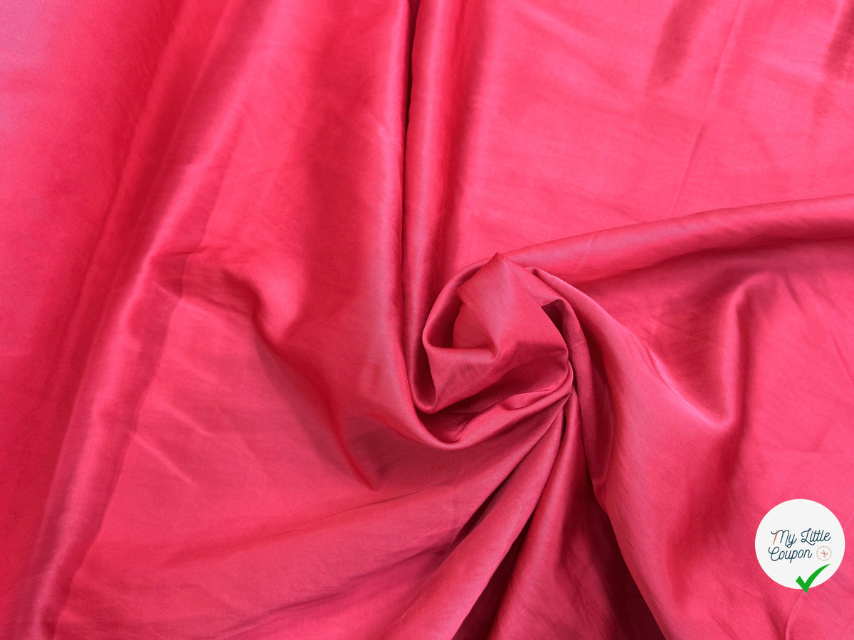 SATIN ROSE PÊCHE MÉTALLISÉ VISCOSE ET COTON ULTRA BEAU - My Little Coupon