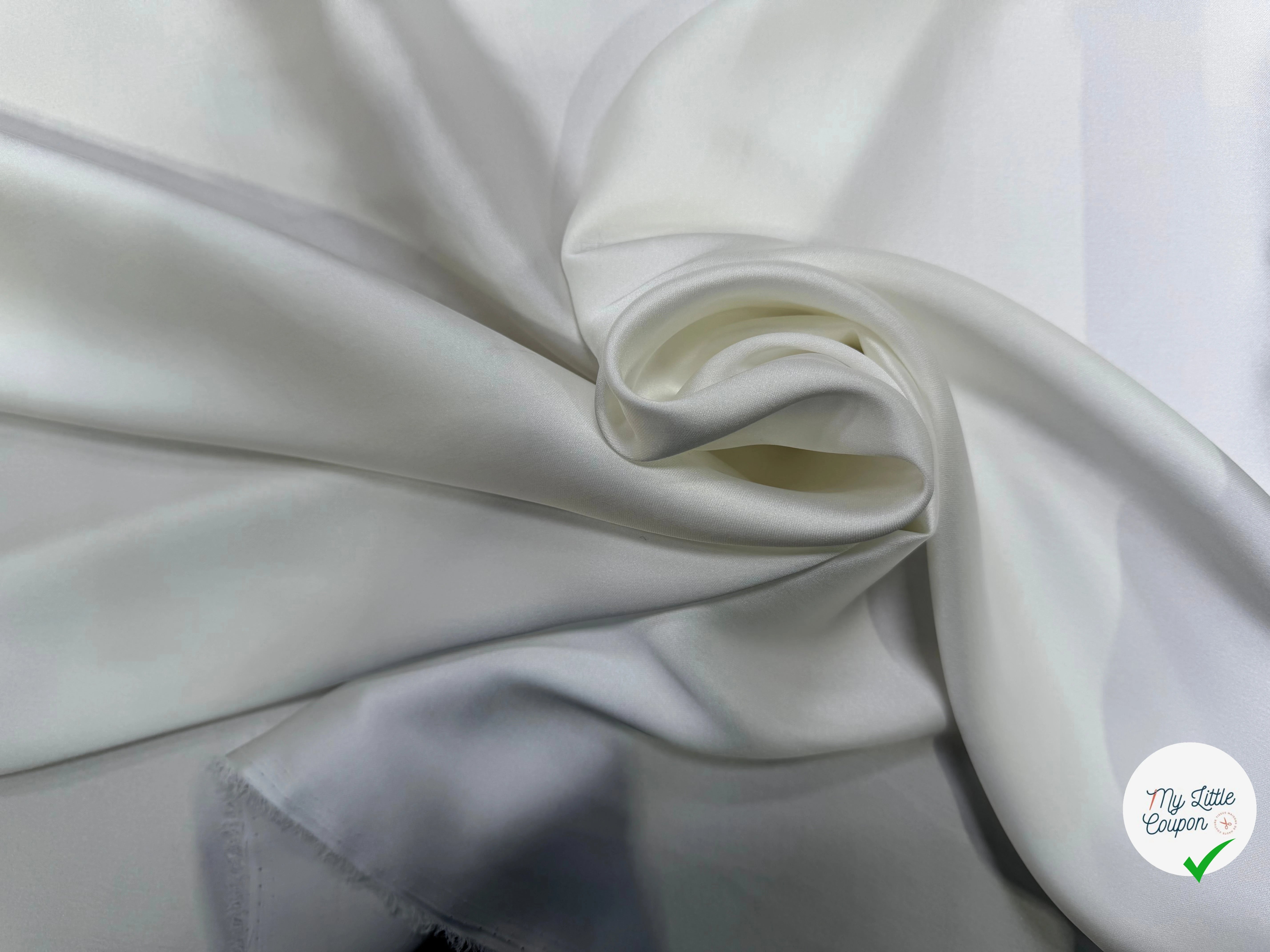 SATIN SOUPLE JOLI TOMBER BLANC PUR PRET À TEINDRE - My Little Coupon