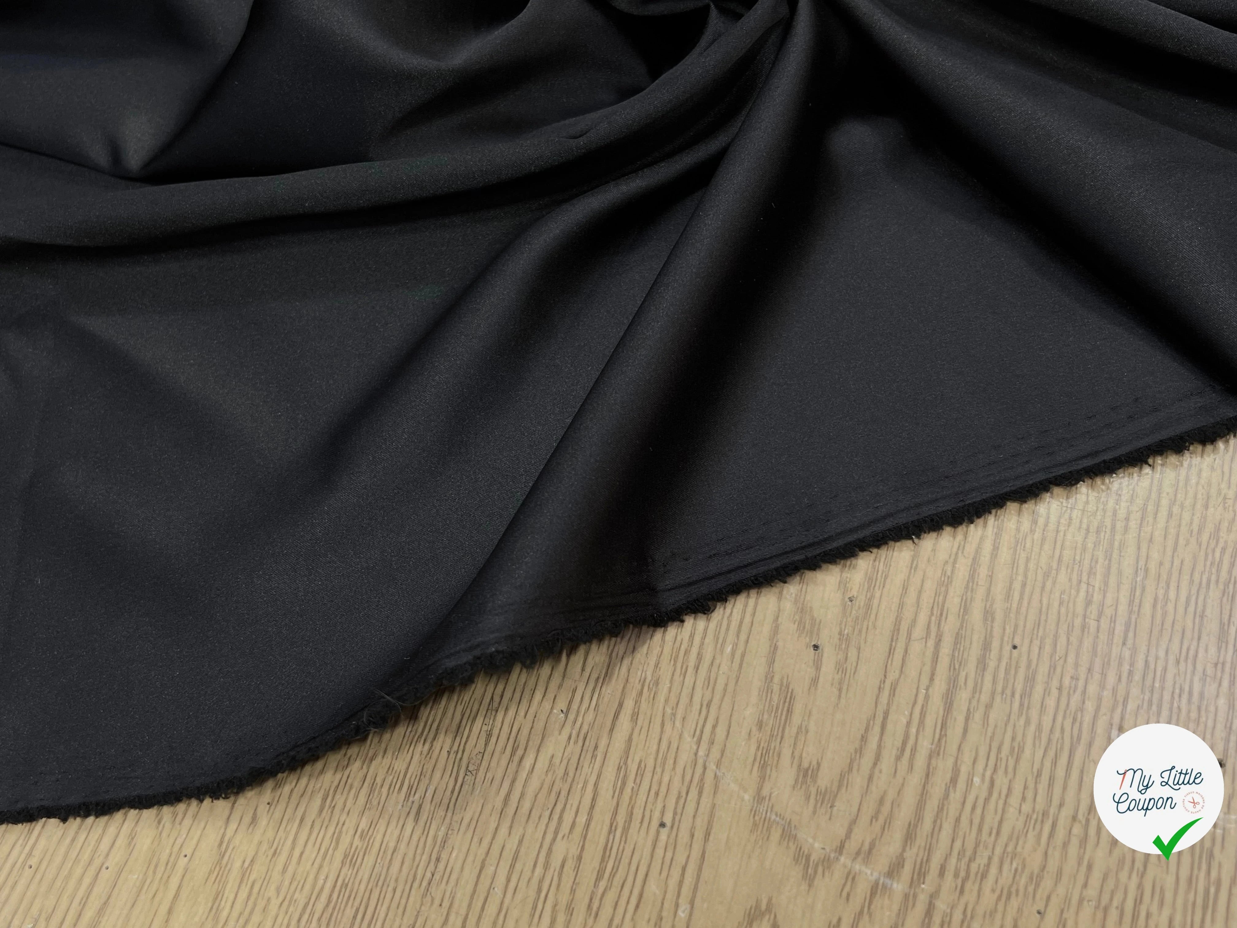 (Chute) SATIN POLYESTER 2% EA NOIR - My Little Coupon