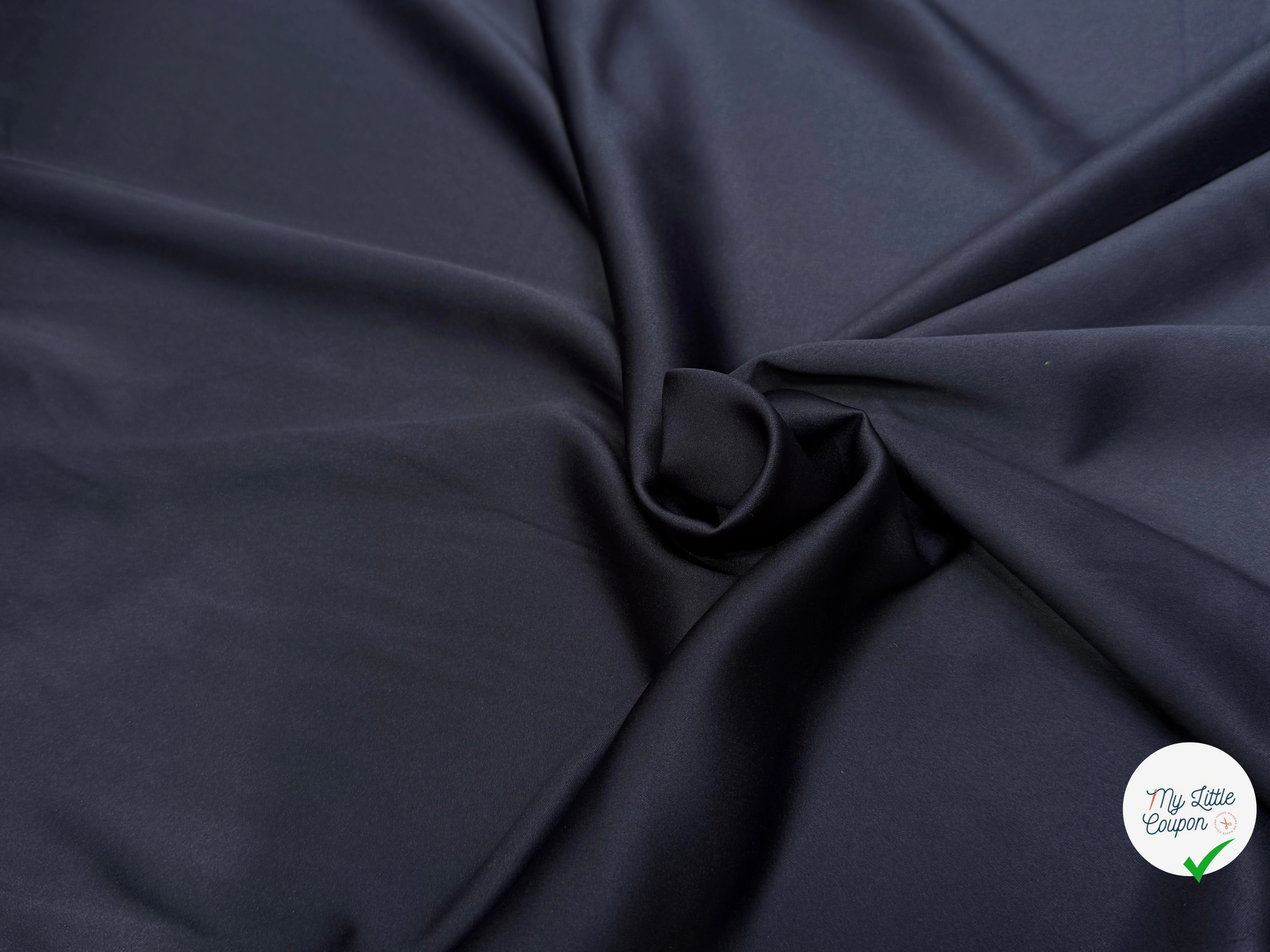 SATIN STRETCH BLEU NUIT FLUIDE - My Little Coupon