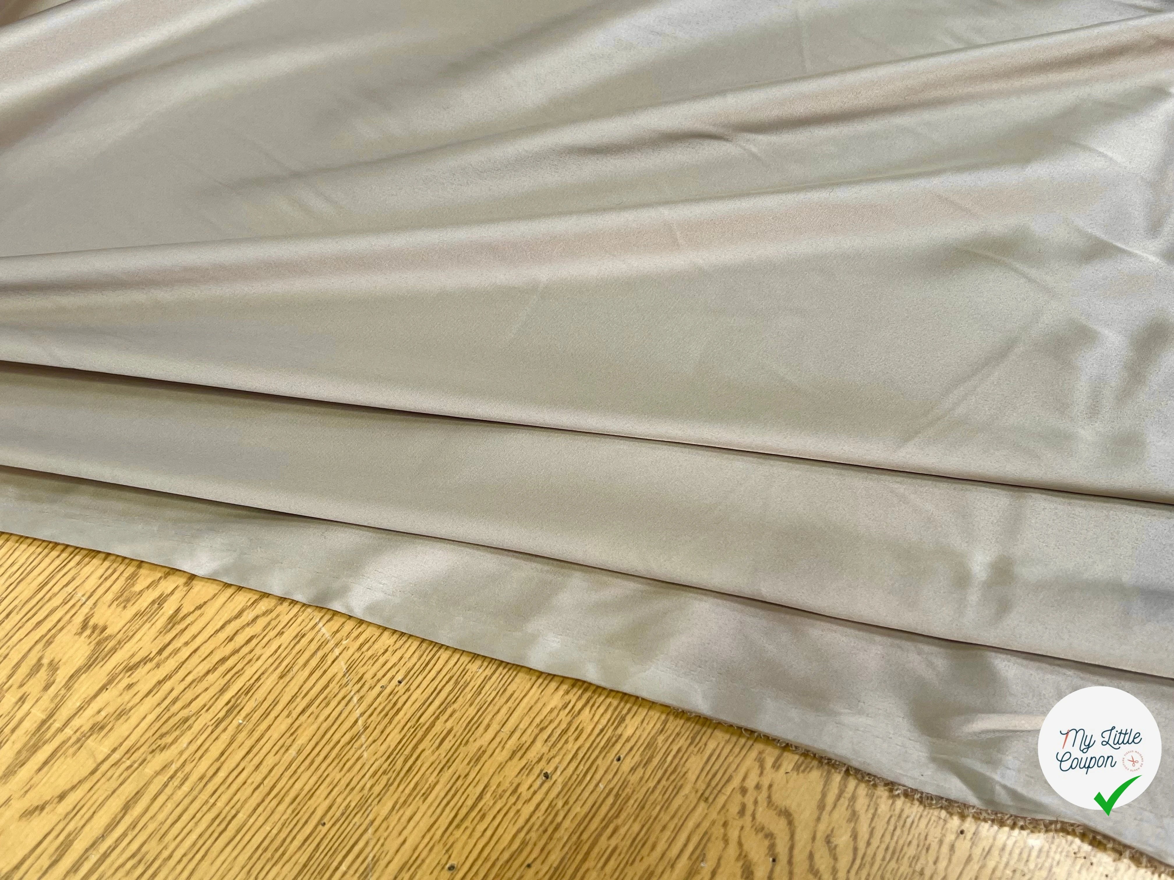 SATIN STRETCH FLUIDE BEIGE 150CM - My Little Coupon