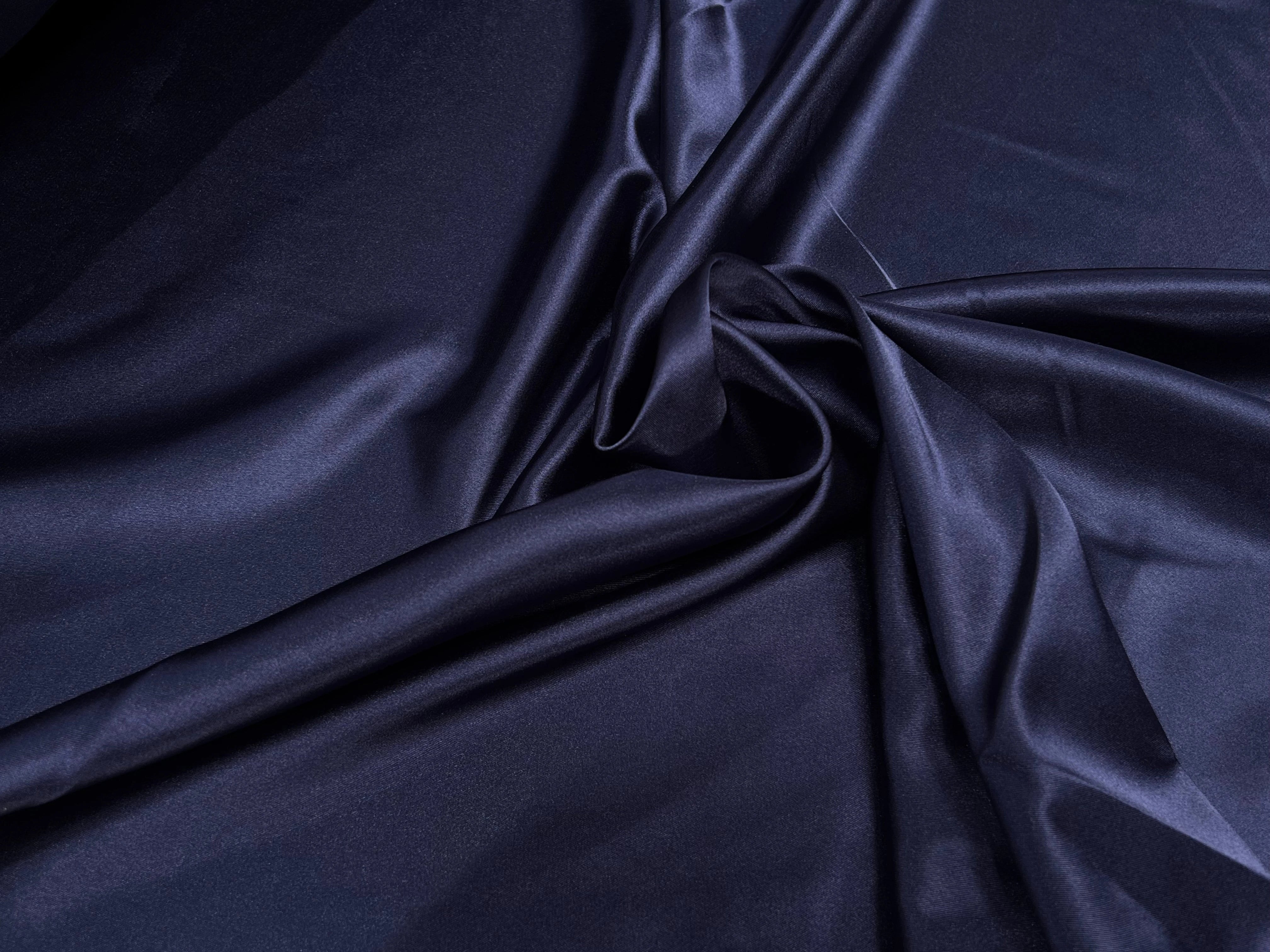 SATIN STRETCH FLUIDE BLEU MARINE - My Little Coupon