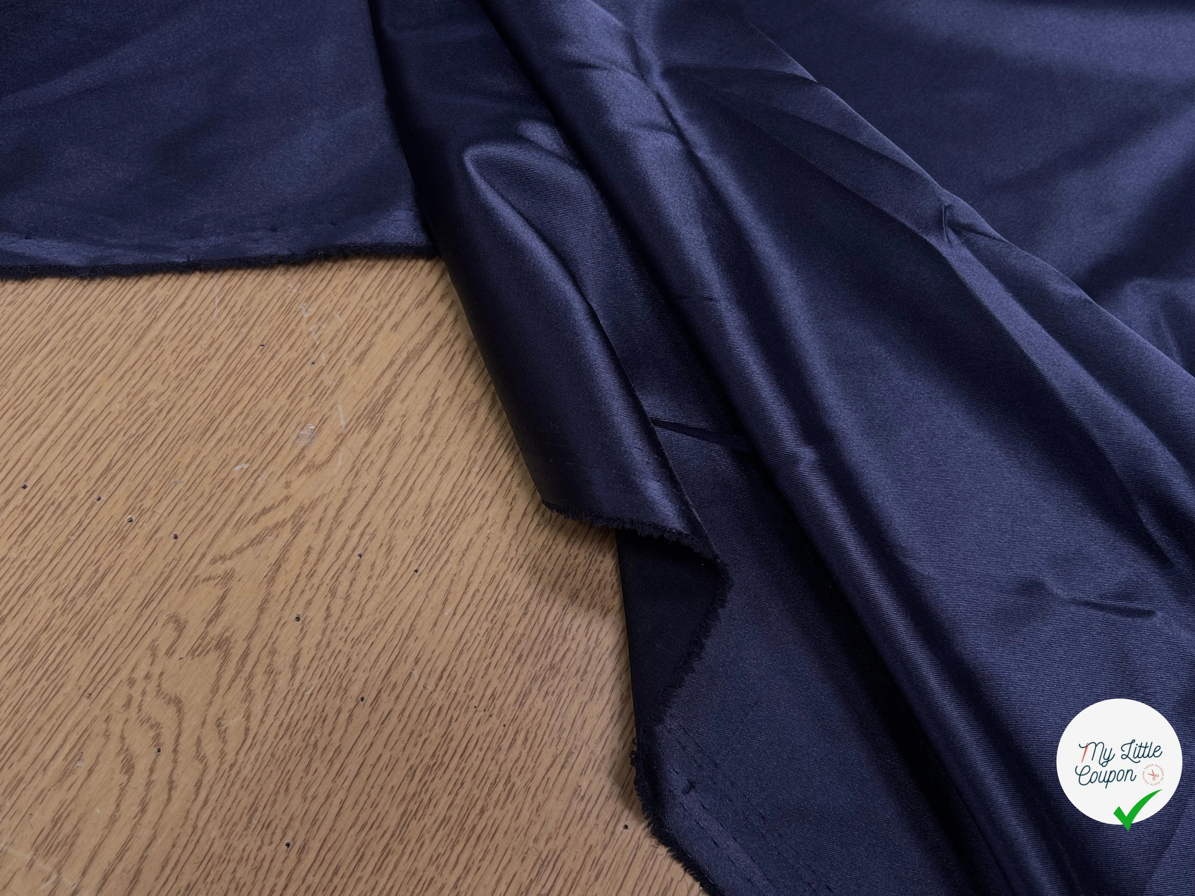 SATIN STRETCH FLUIDE BLEU MARINE - My Little Coupon