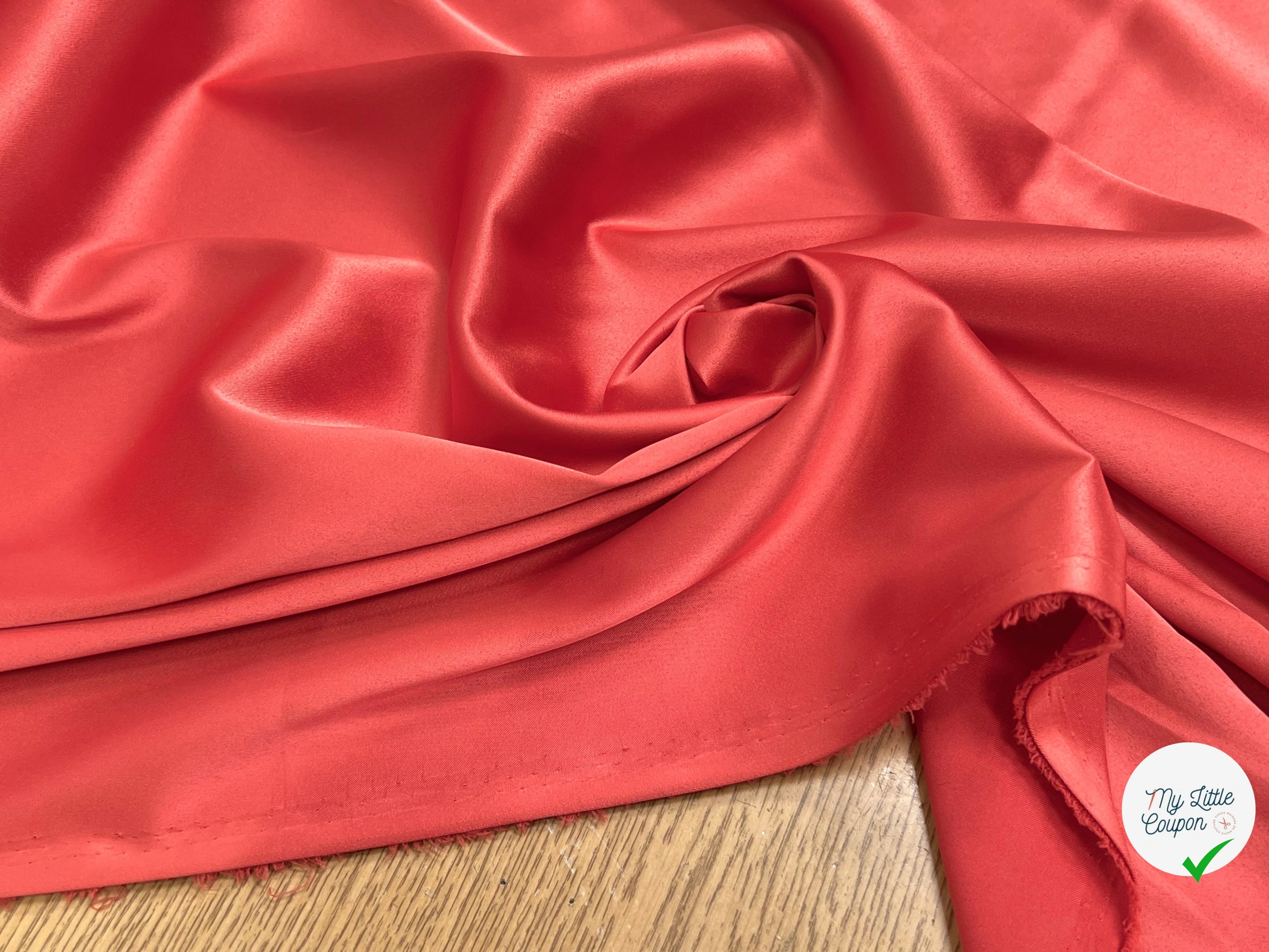 SATIN STRETCH FLUIDE GRENADINE - My Little Coupon