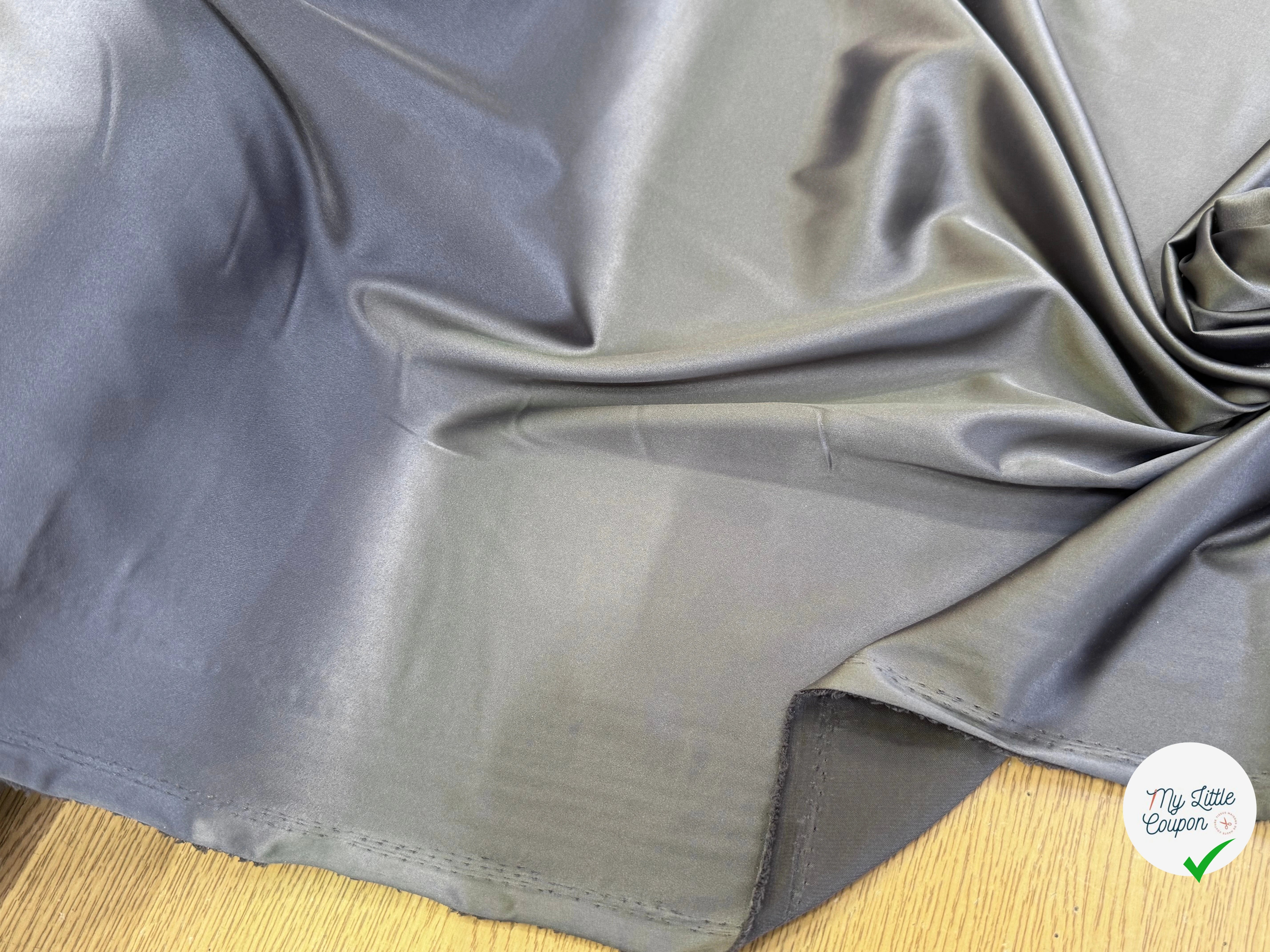 SATIN STRETCH FLUIDE MARRON ACIER - My Little Coupon