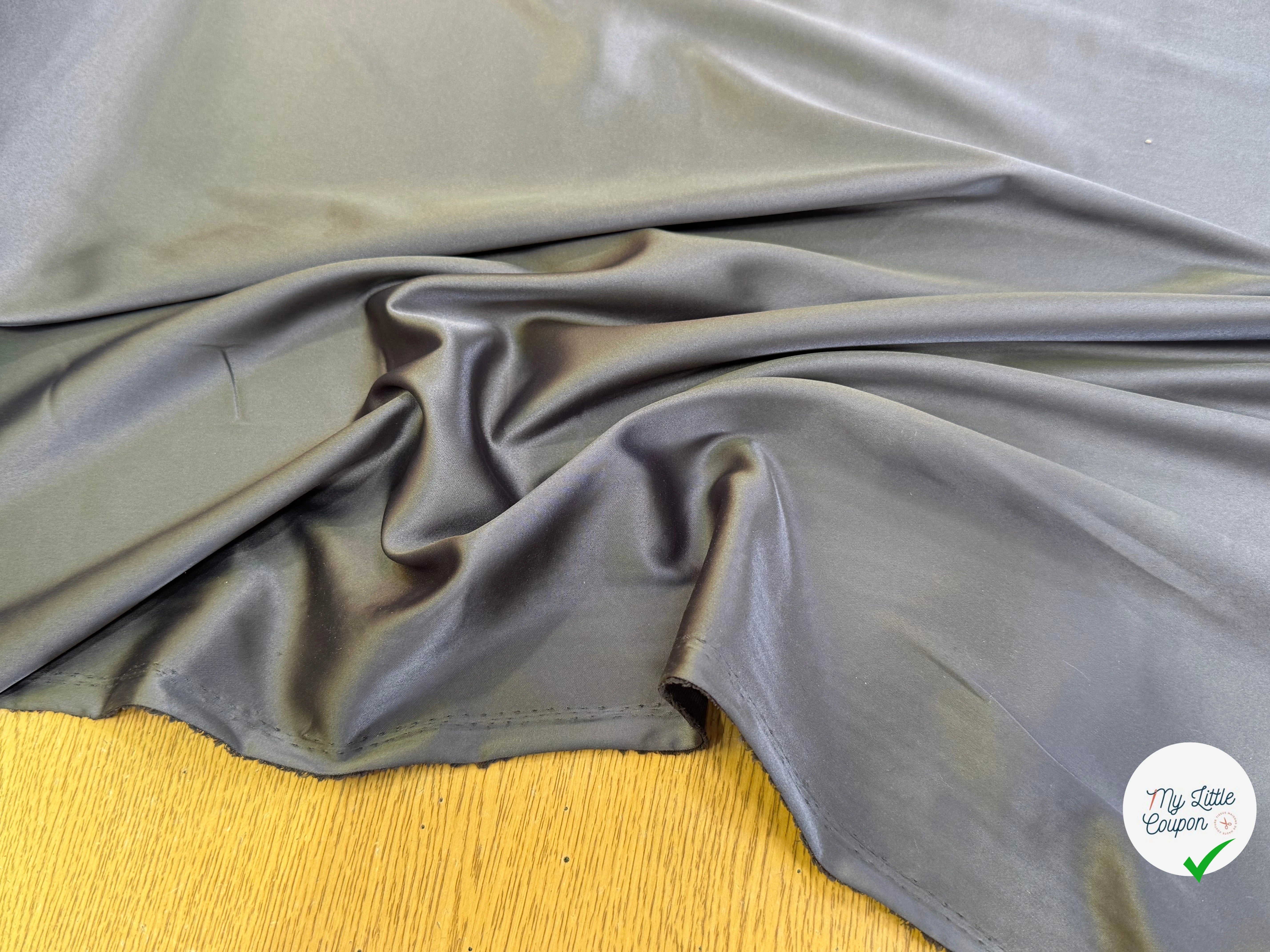 SATIN STRETCH FLUIDE MARRON ACIER - My Little Coupon