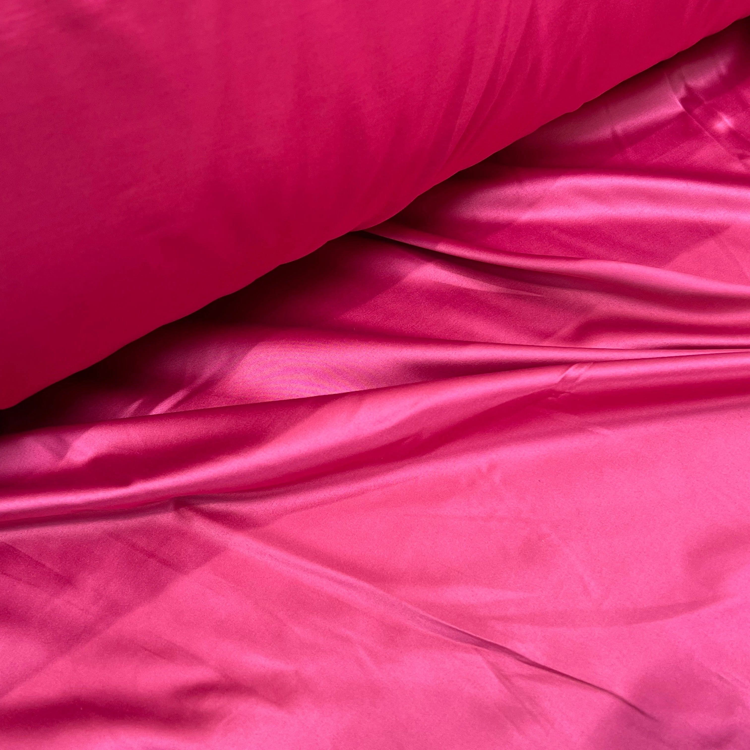 SATIN STRETCH FLUIDE ROSE FRAMBOISE - My Little Coupon