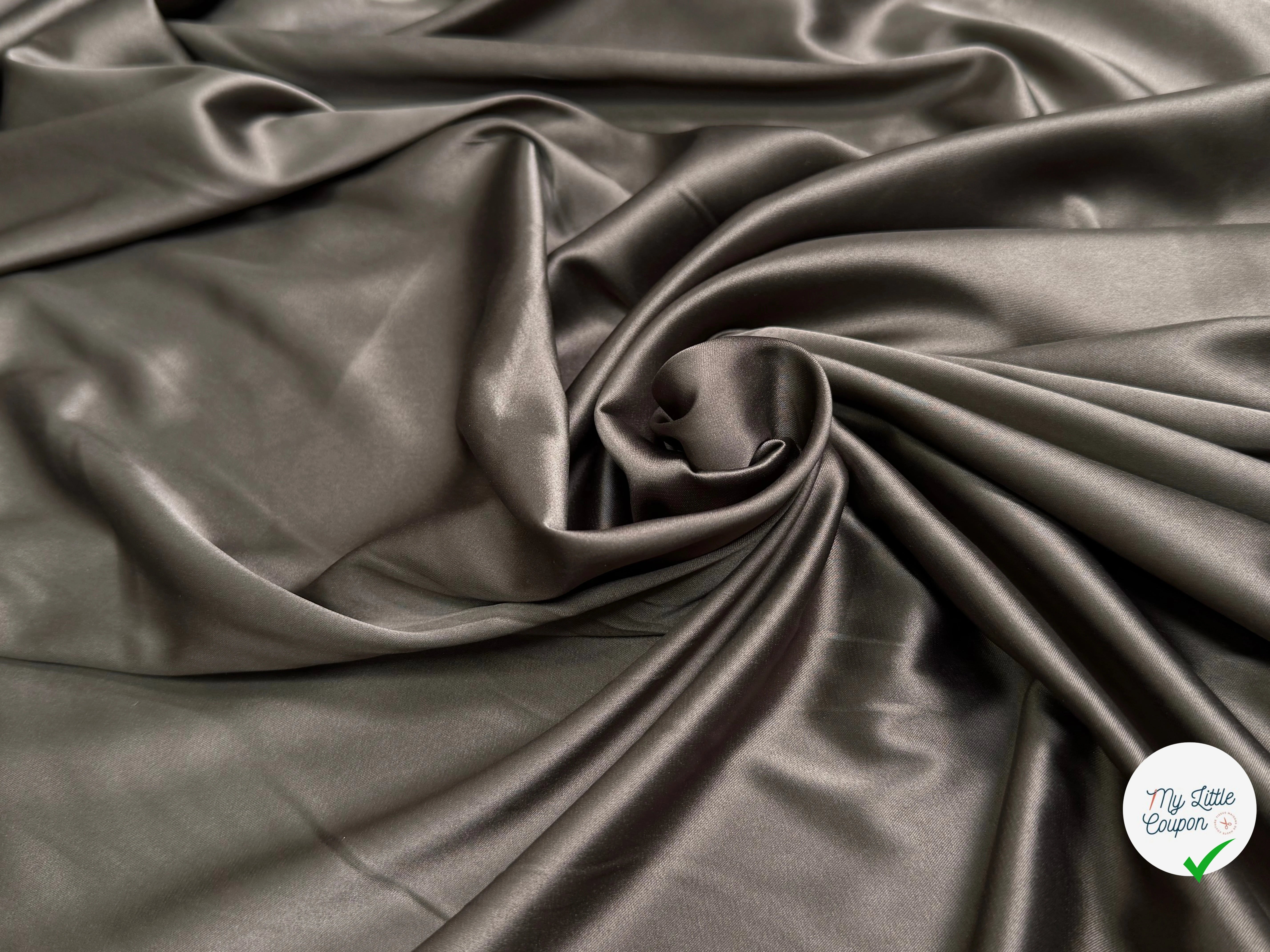 SATIN STRETCH MARRON CHOCO FLUIDE - My Little Coupon