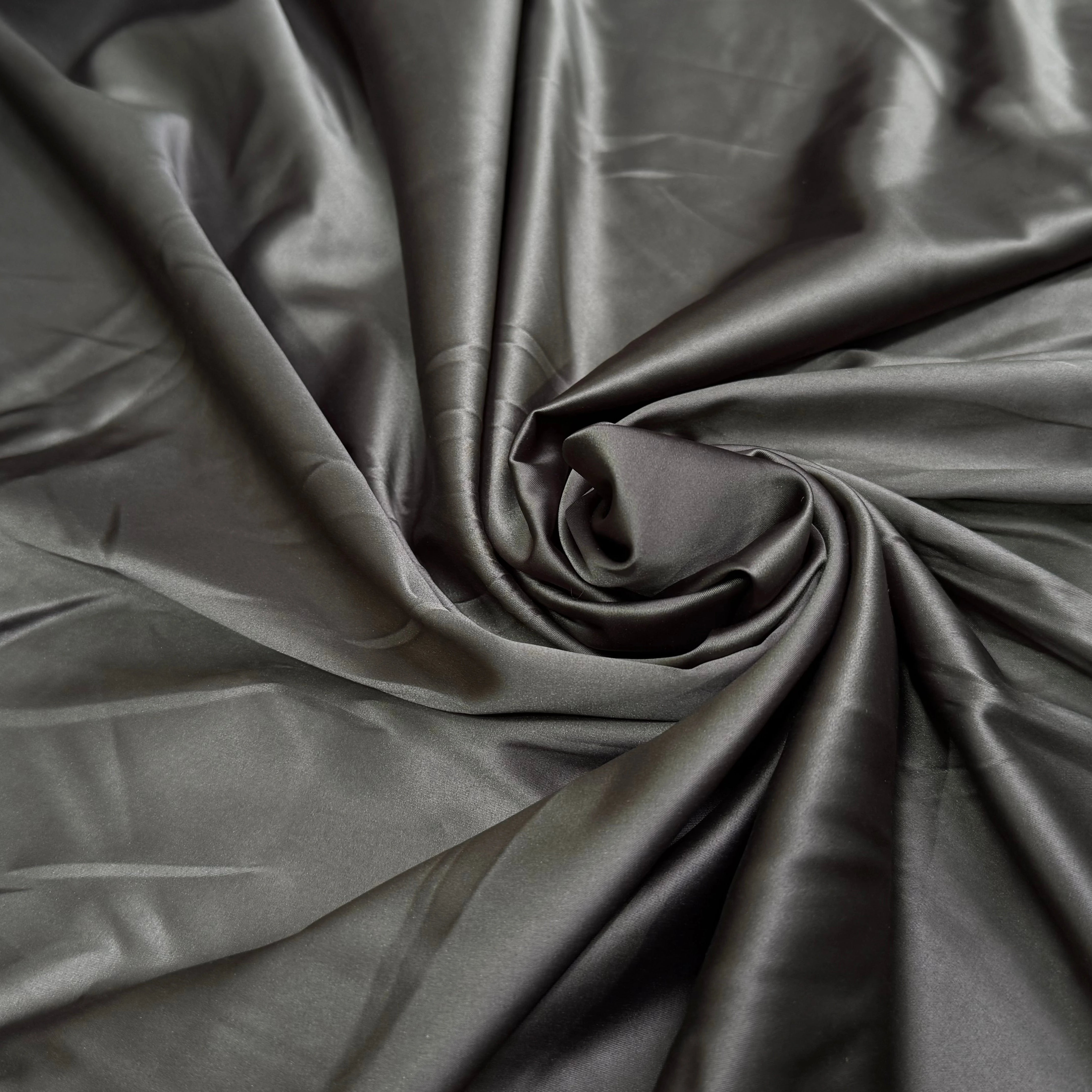 SATIN STRETCH MARRON FONCÉ FLUIDE - My Little Coupon