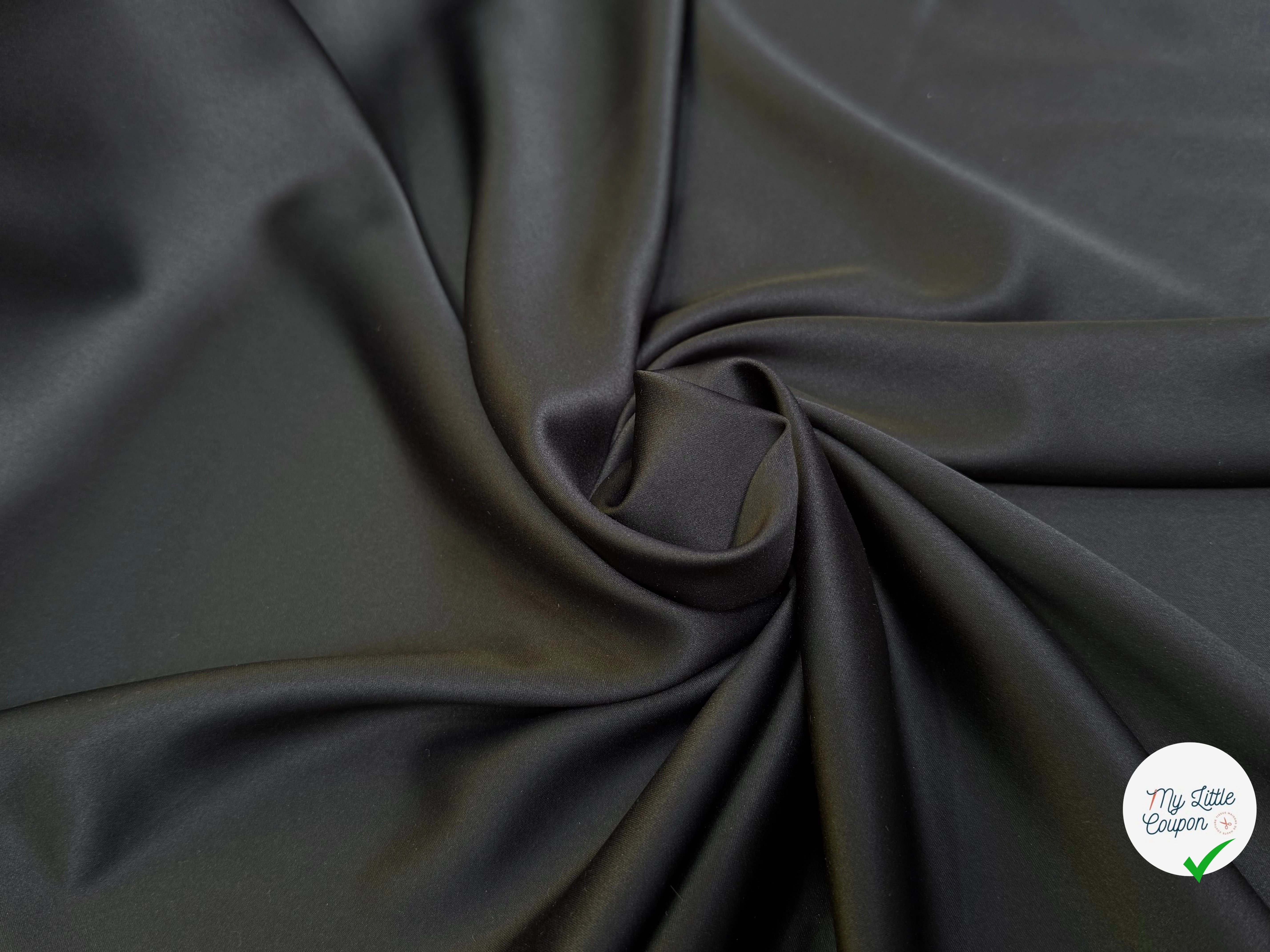 SATIN STRETCH NOIR FLUIDE - My Little Coupon