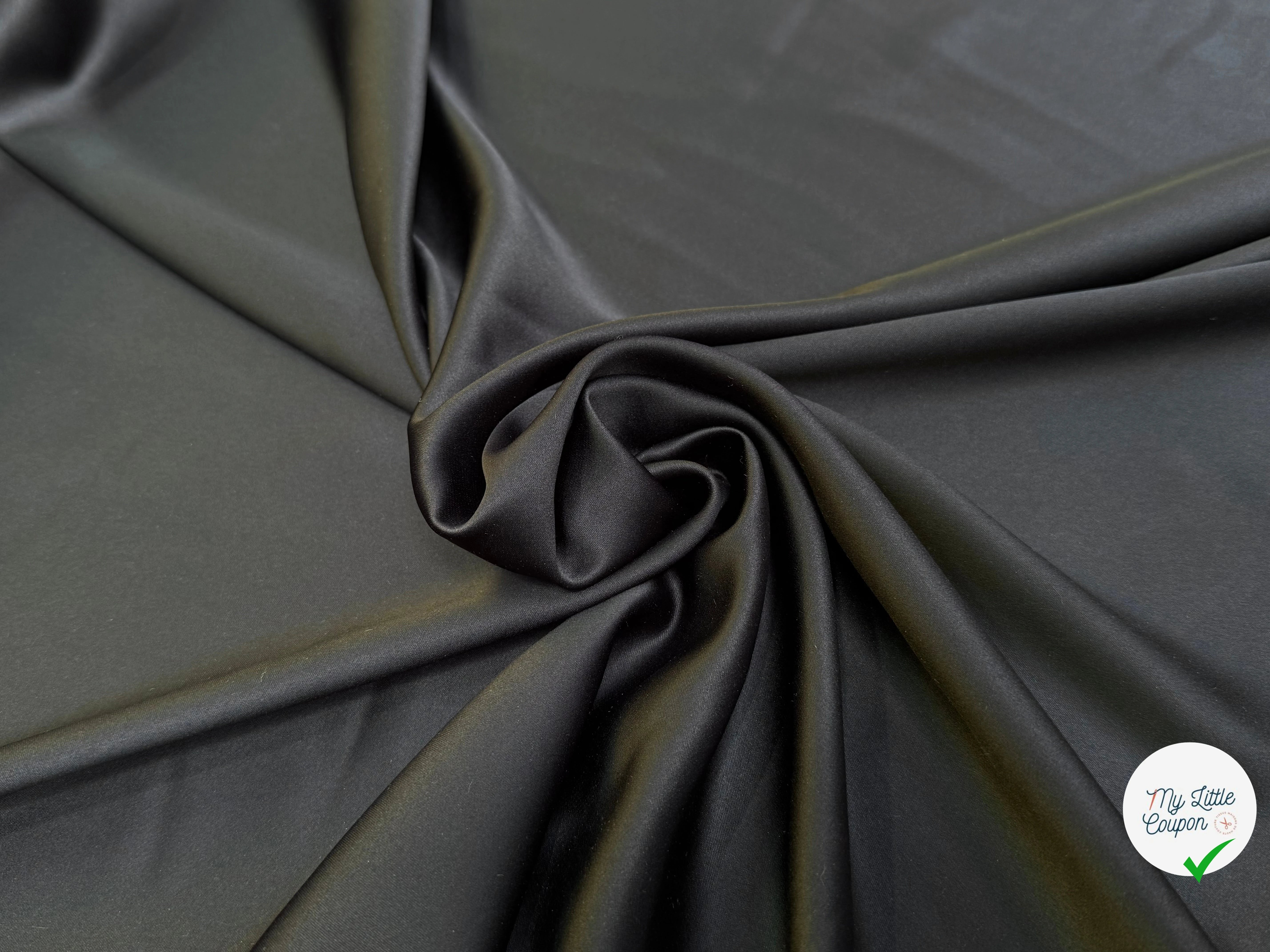 SATIN STRETCH NOIR FLUIDE - My Little Coupon