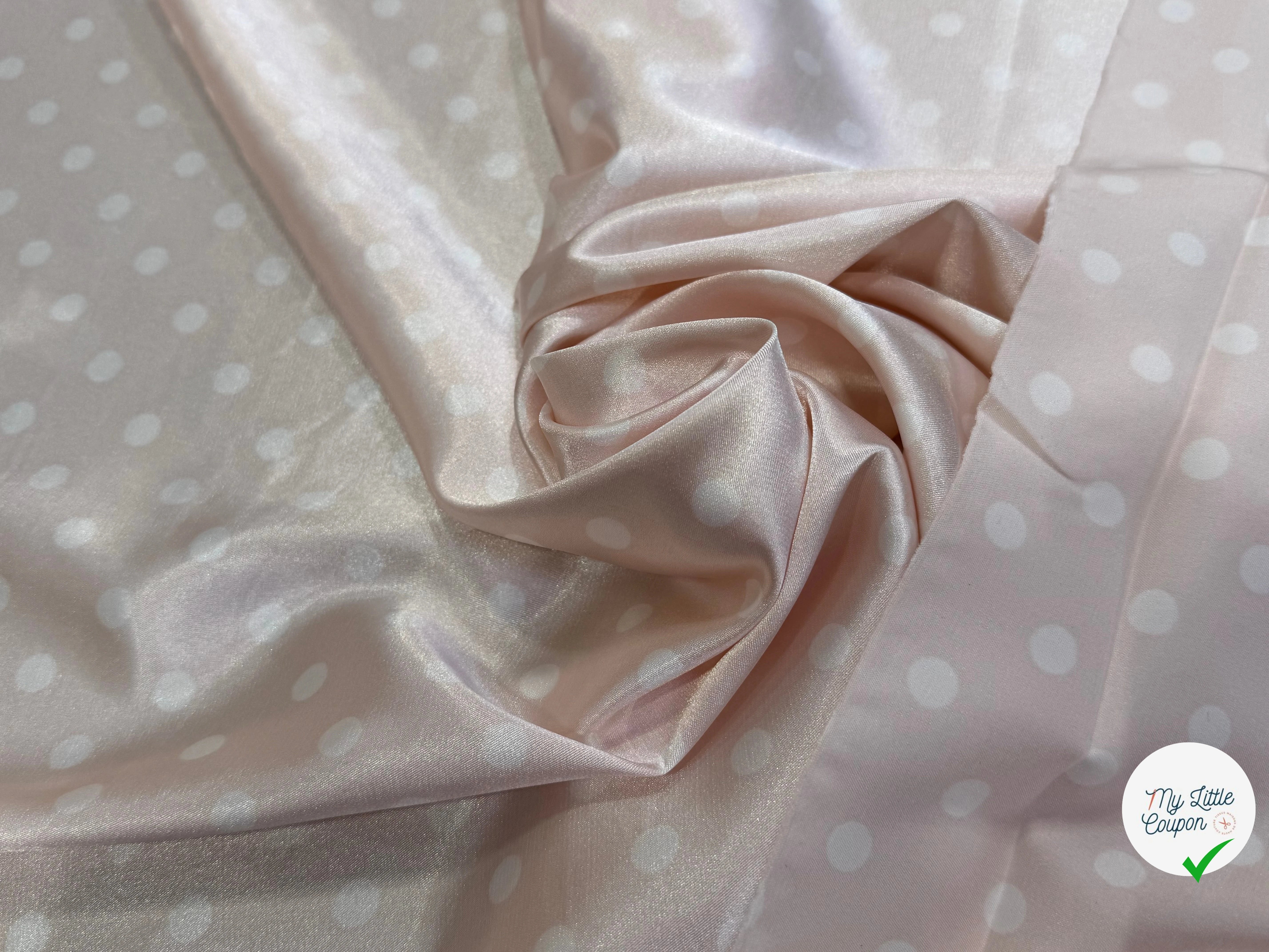 SATIN VIEUX ROSE À POIS ULTRA CHIC - My Little Coupon