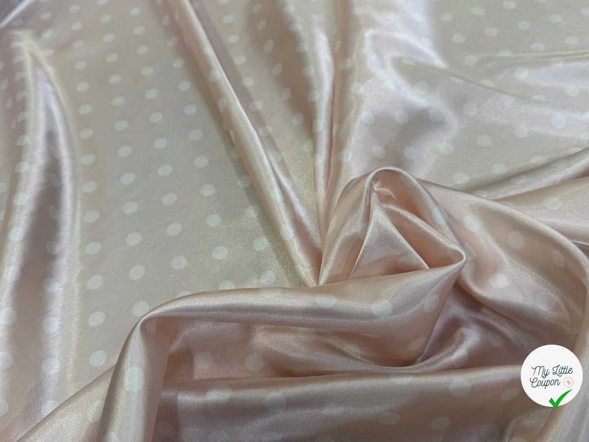 SATIN VIEUX ROSE À POIS ULTRA CHIC - My Little Coupon