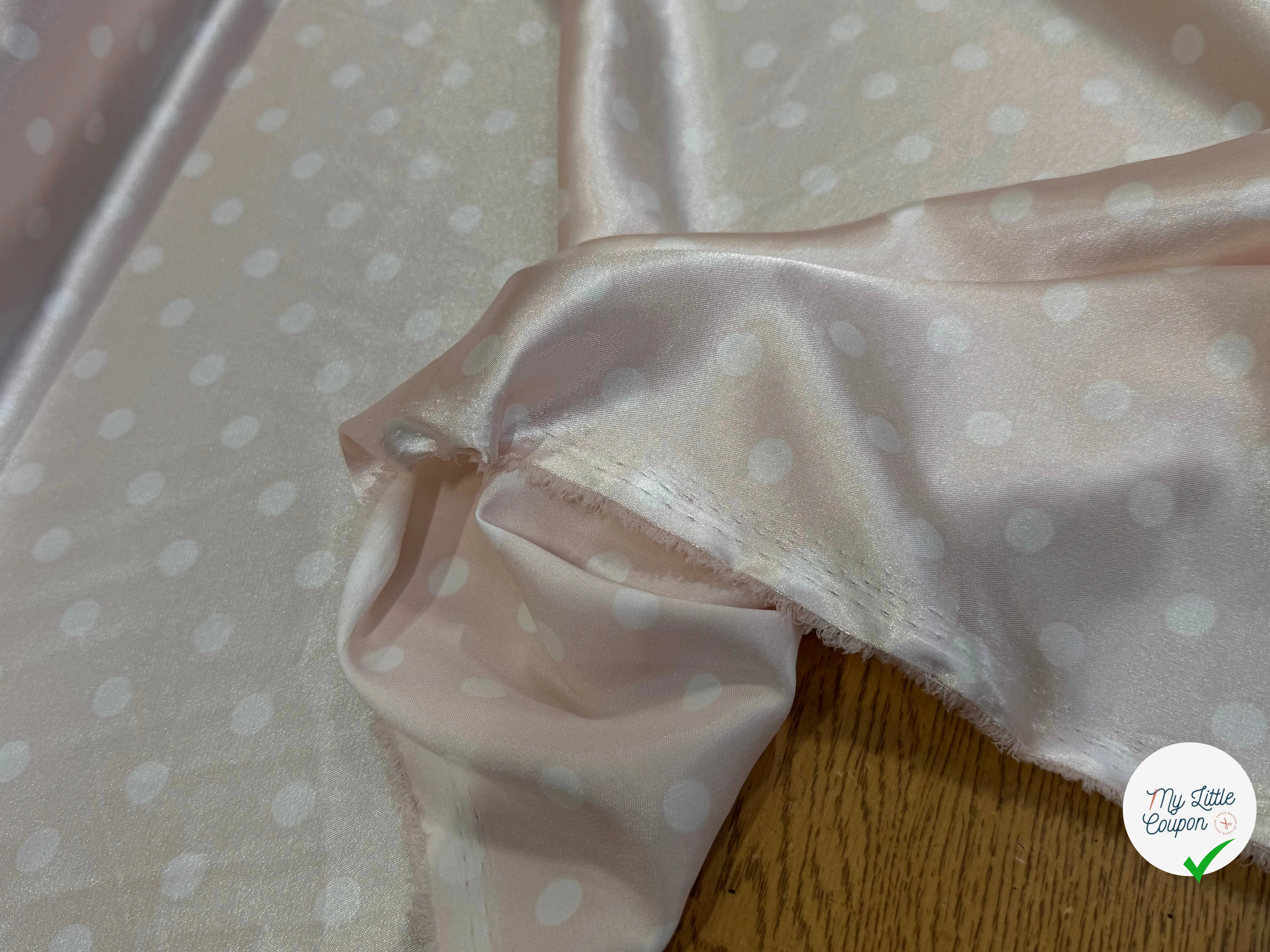 SATIN VIEUX ROSE À POIS ULTRA CHIC - My Little Coupon
