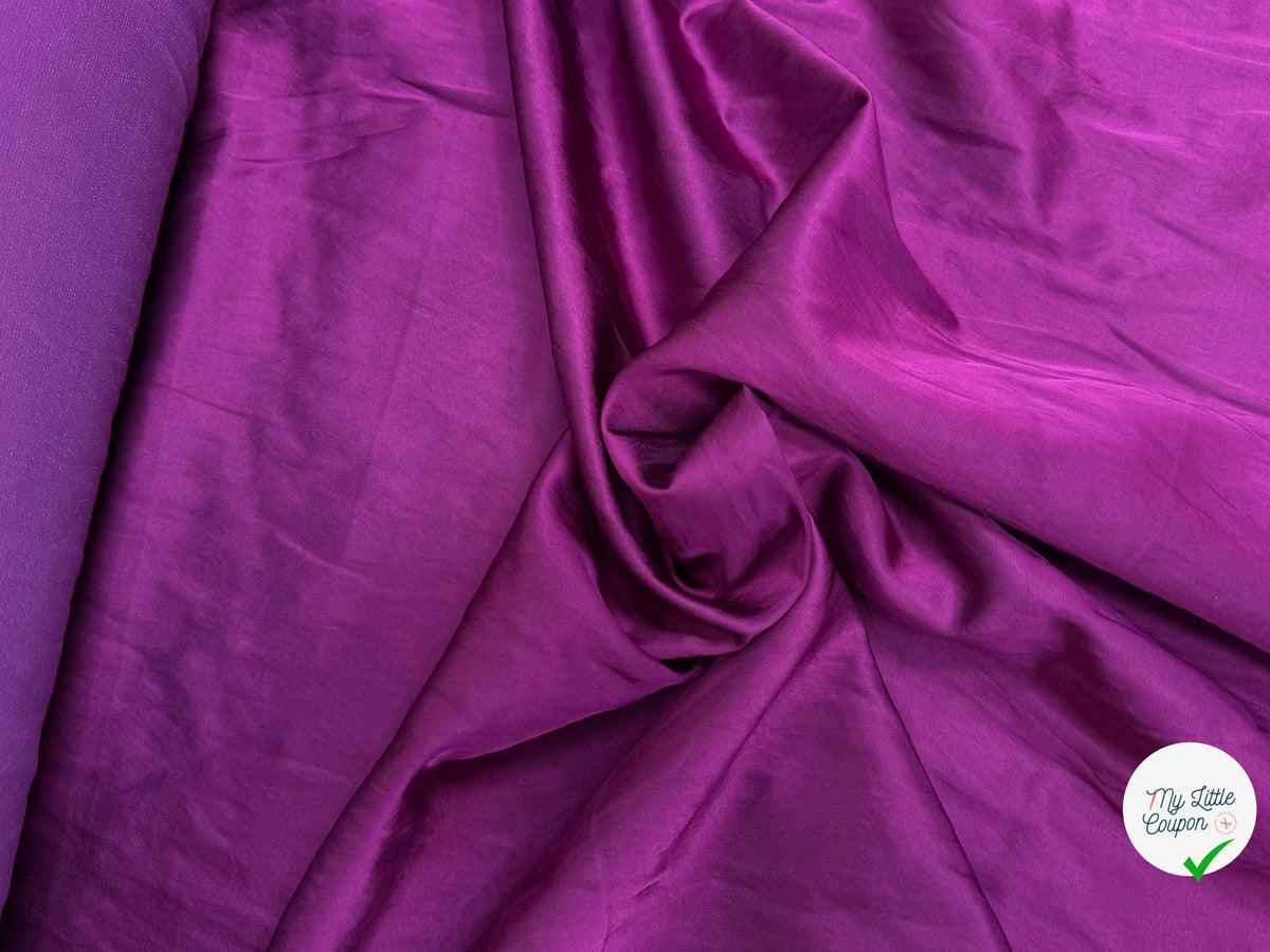 SATIN VIOLET/LILAS MÉTALLISÉ VISCOSE ET COTON ULTRA BEAU - My Little Coupon