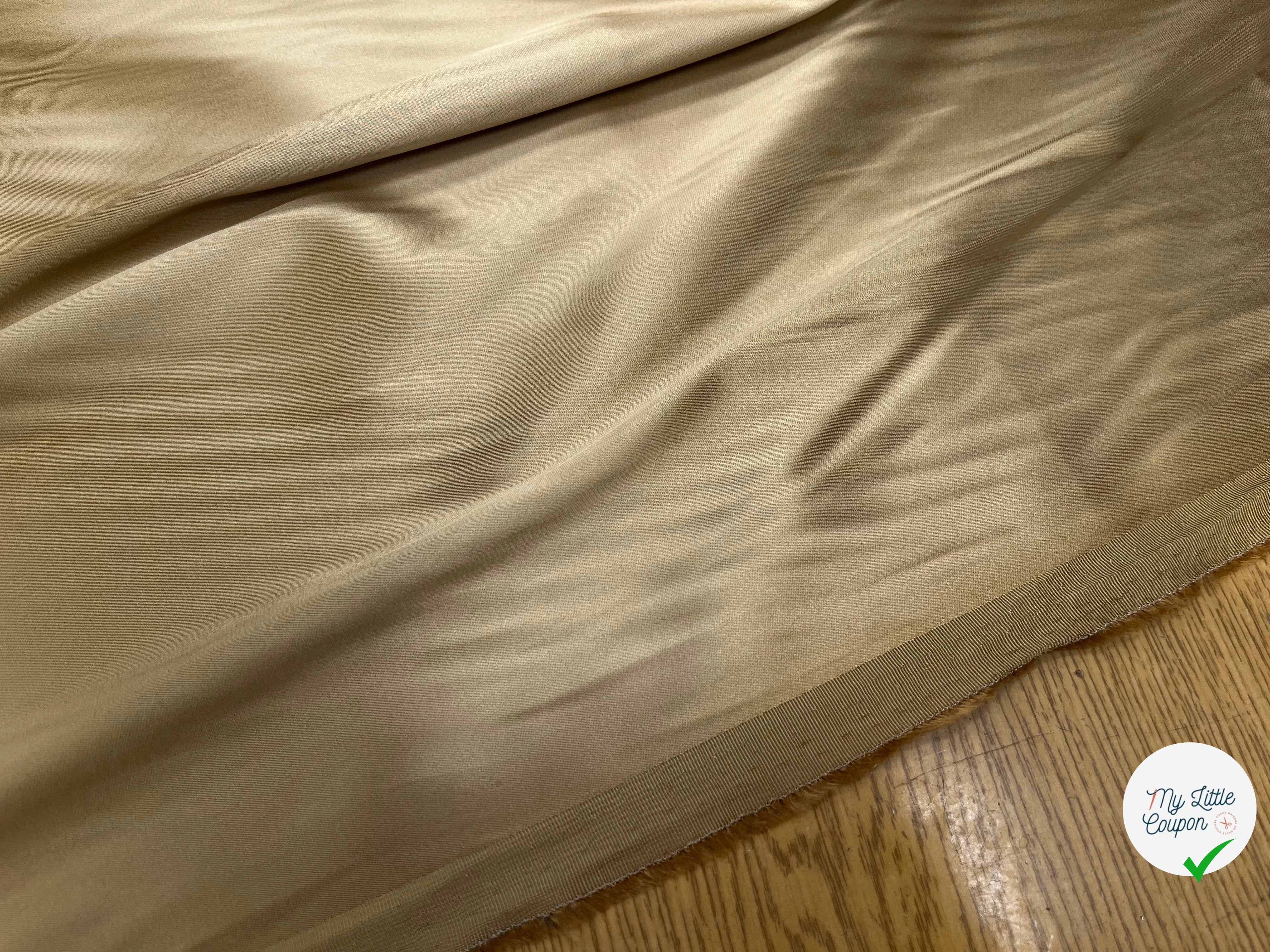 SATIN VISCOSE BEIGE FONCÉ 123CM - My Little Coupon