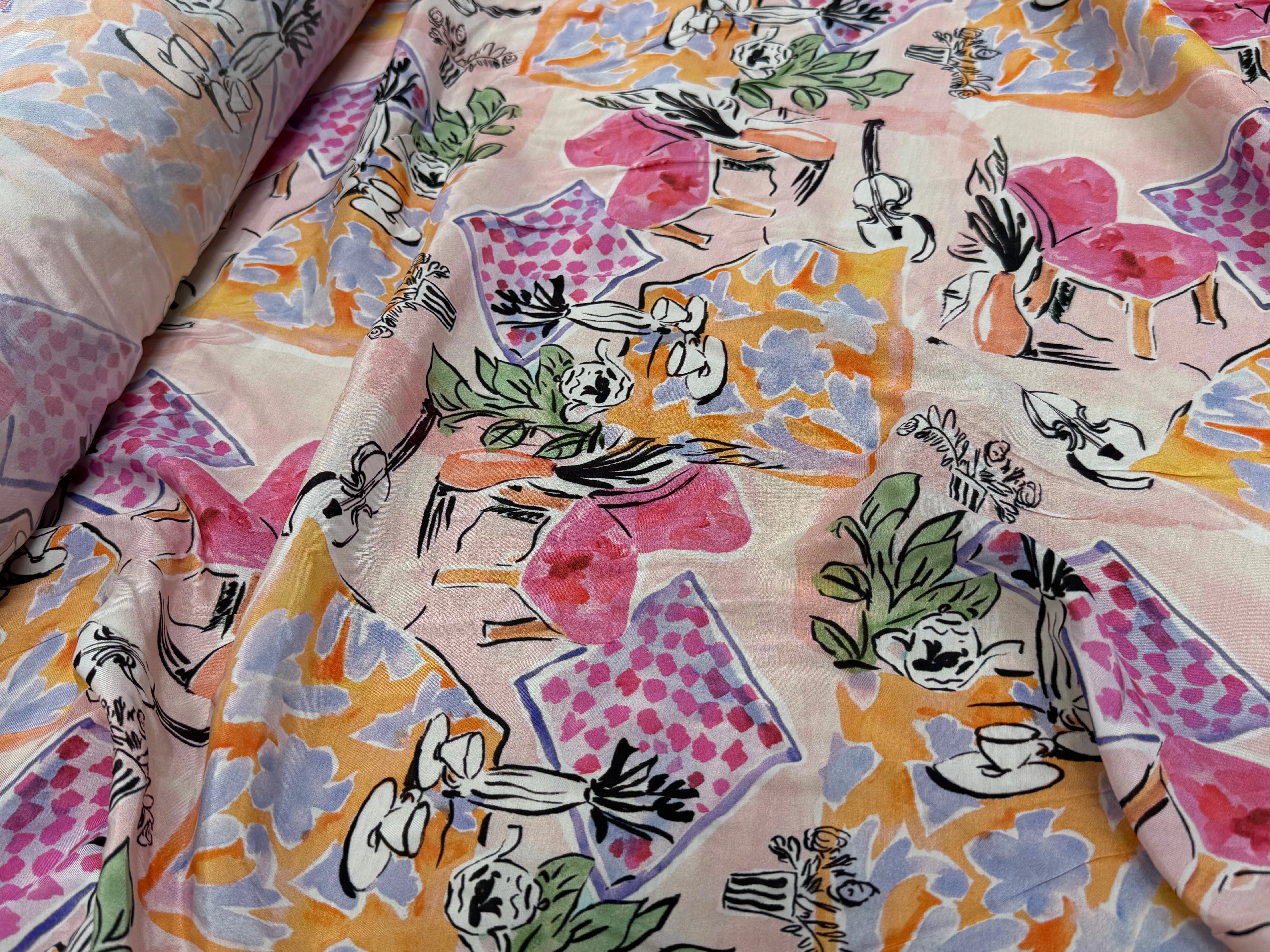 SATIN VISCOSE IMPRIMÉ SMERALDO HOME - My Little Coupon