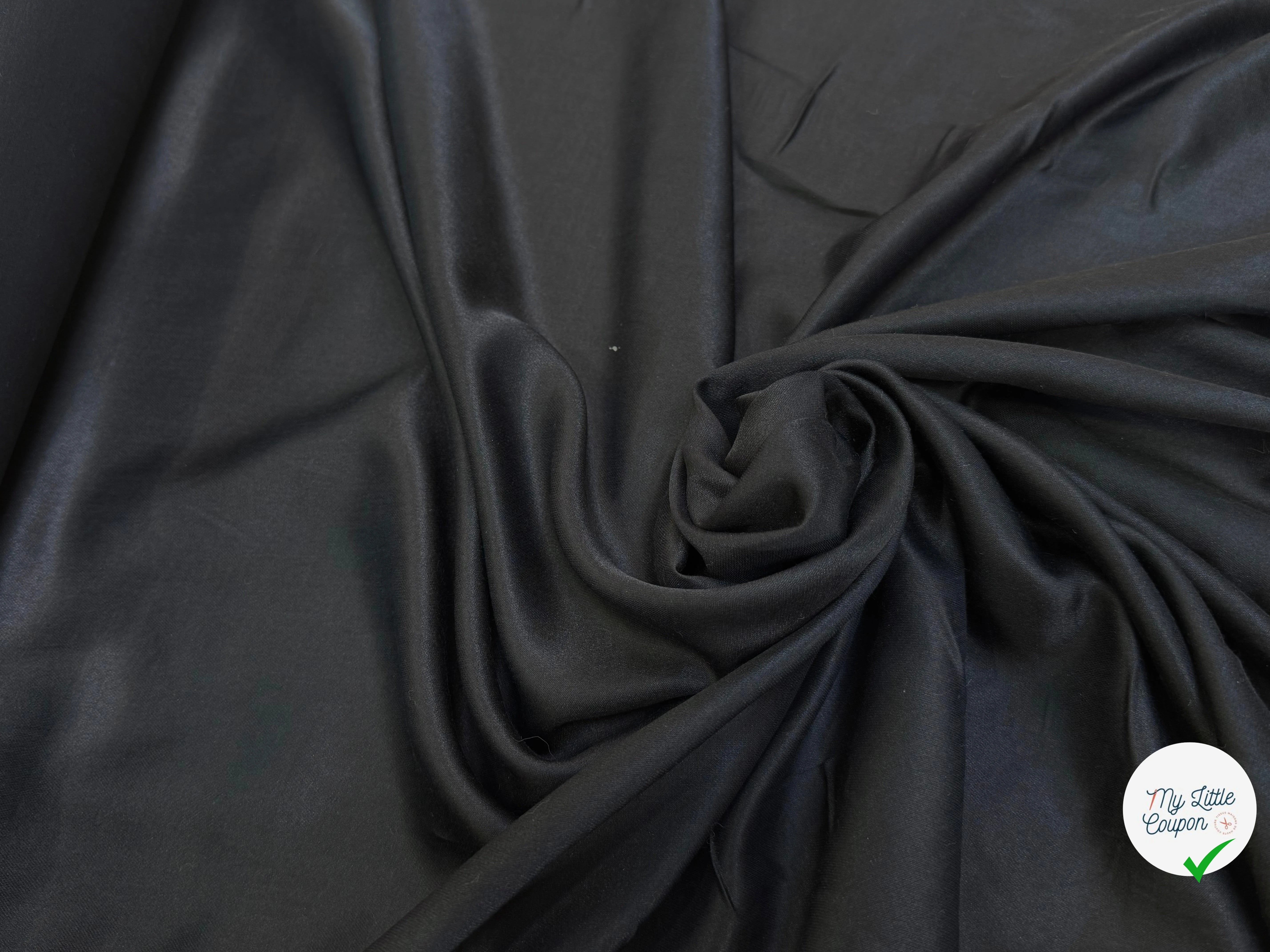 SATIN VOILE DE SOIE DOUX NOIR - My Little Coupon