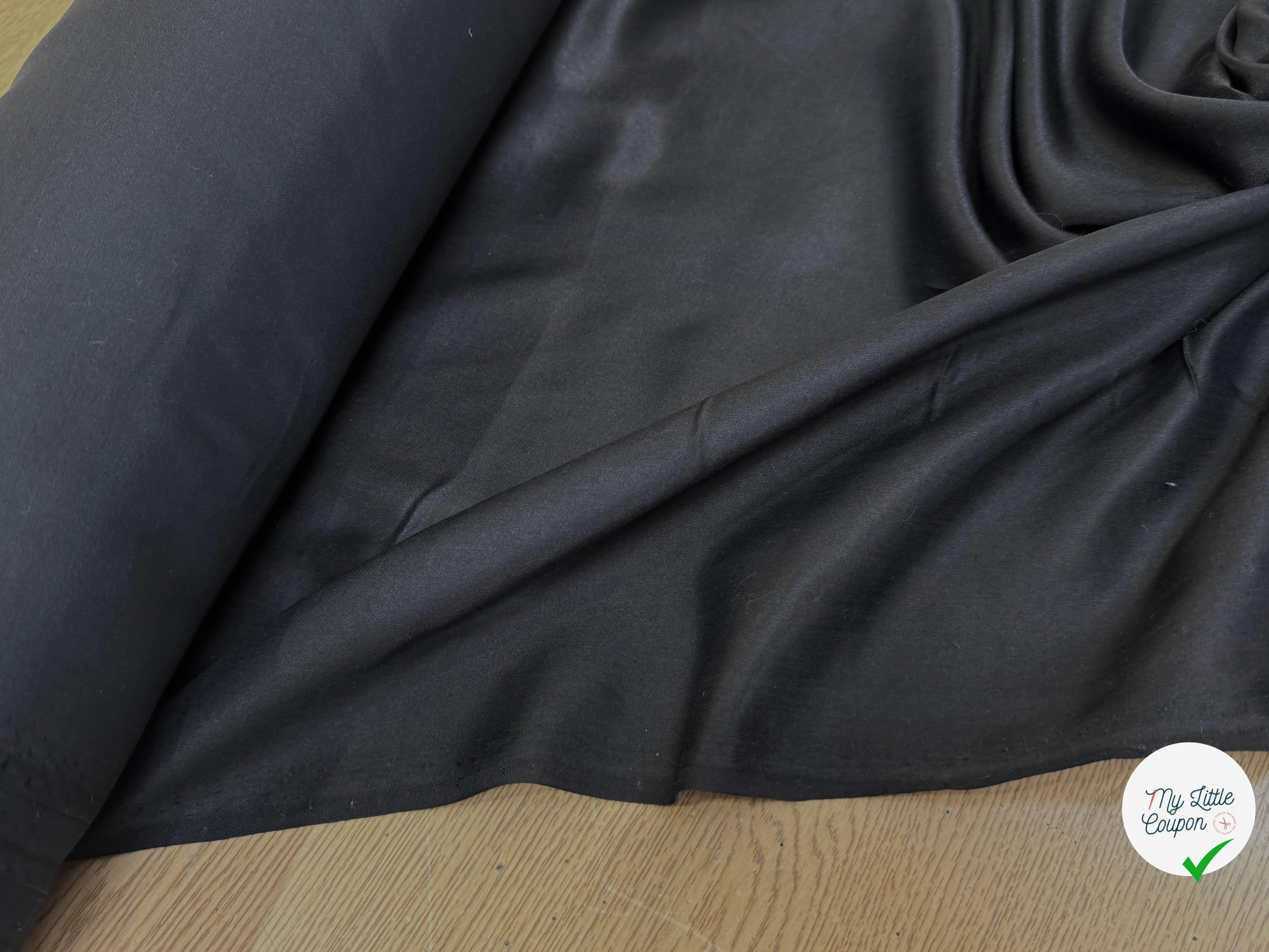 SATIN VOILE DE SOIE DOUX NOIR - My Little Coupon