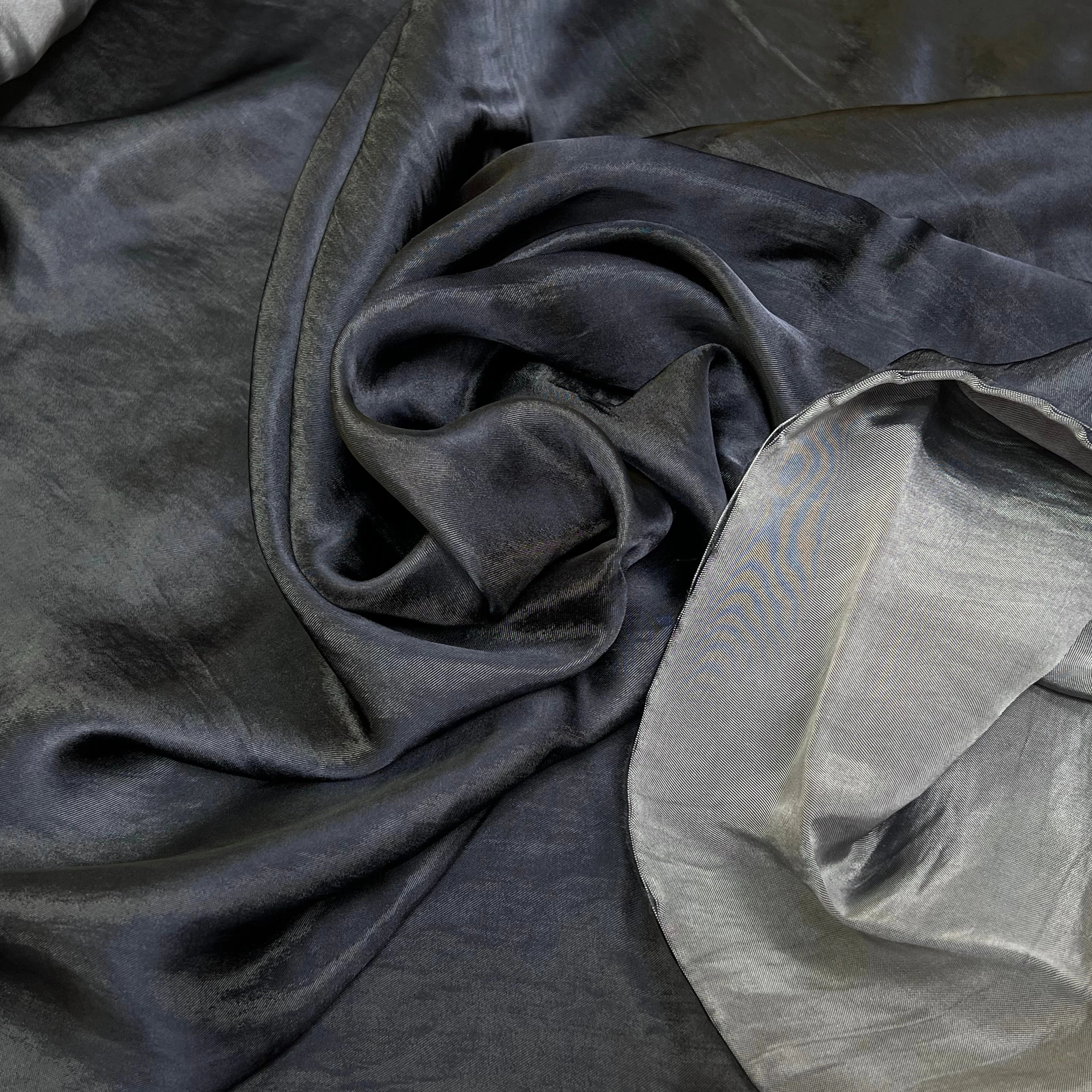 SATIN WASHED ACETATE VISCOSE BLACK DENIM STYLE 63% VISCOSE - My Little Coupon