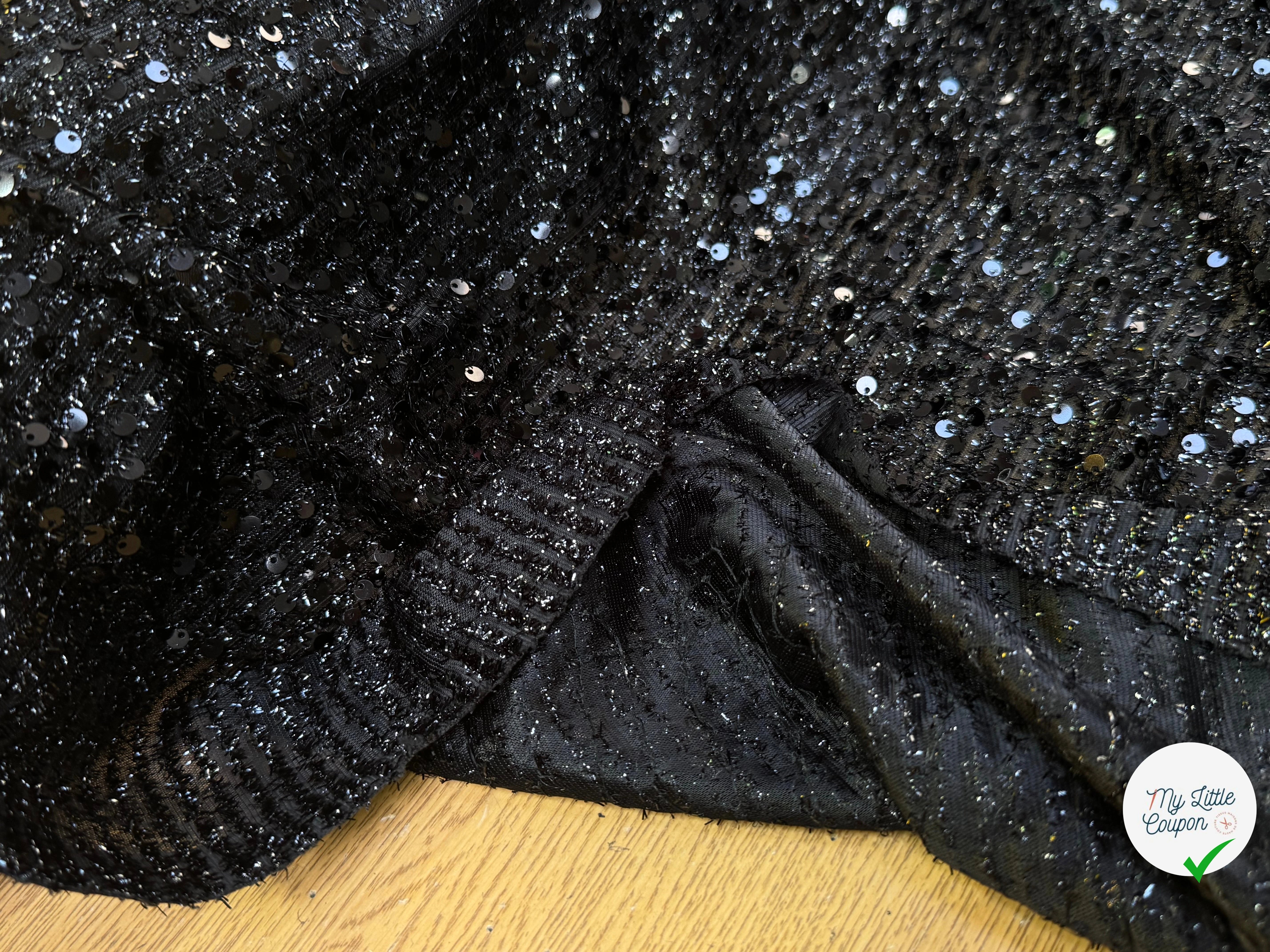 SEQUIN PAILLETTE BRODÉ NOIR - My Little Coupon