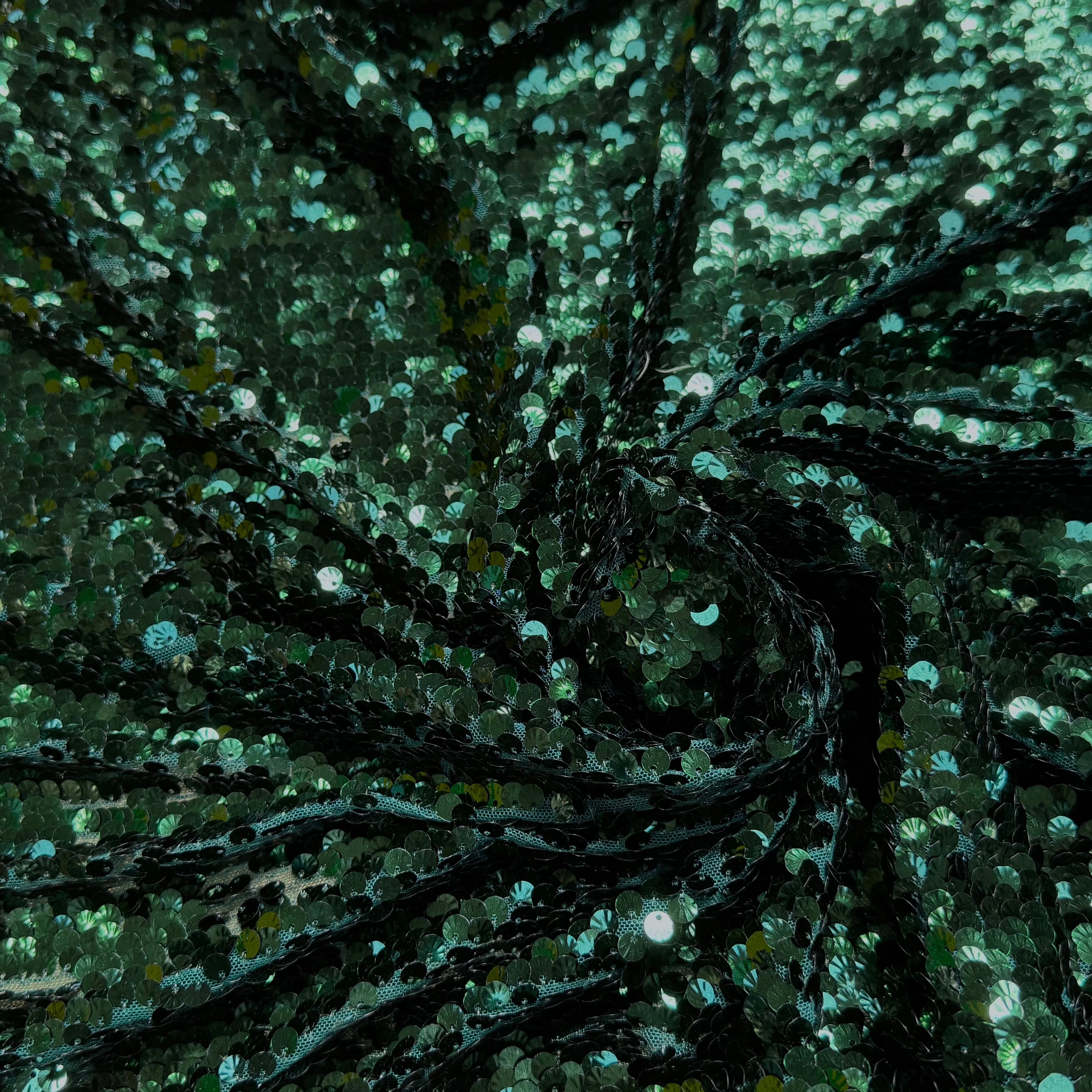 SEQUIN RESILE BRODÉE PAILLETTE VERT FORÊT - My Little Coupon
