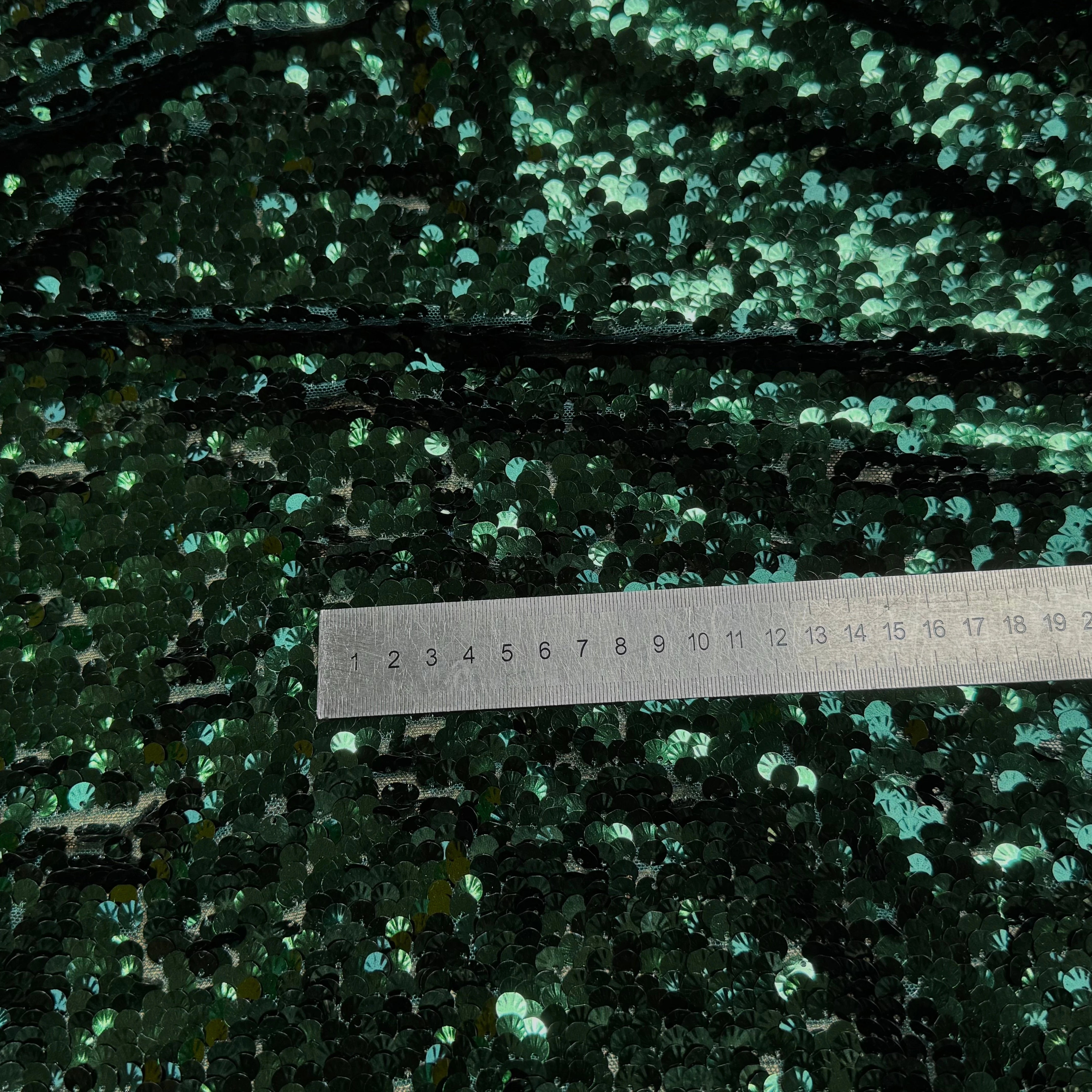 SEQUIN RESILE BRODÉE PAILLETTE VERT FORÊT - My Little Coupon