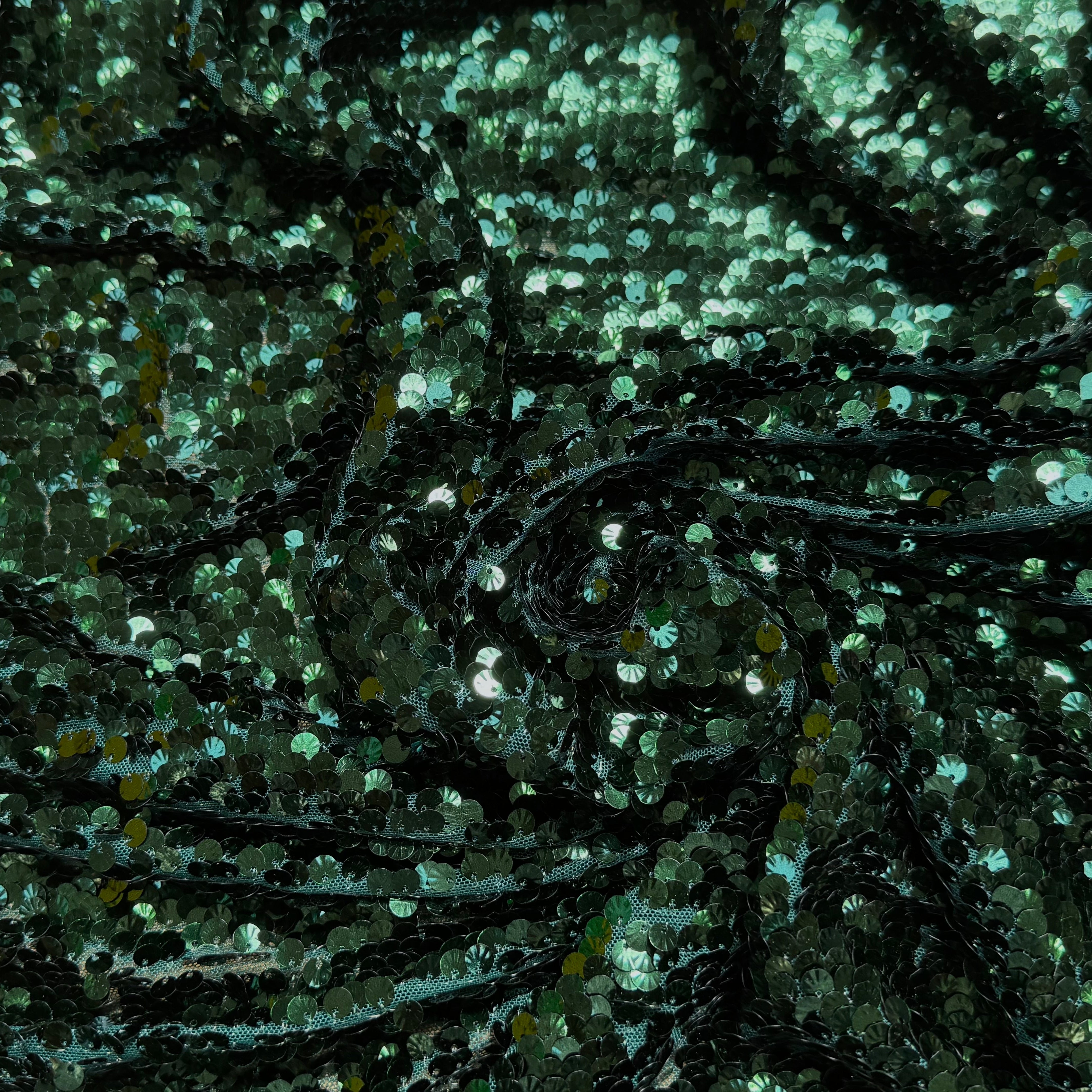 SEQUIN RESILE BRODÉE PAILLETTE VERT FORÊT - My Little Coupon