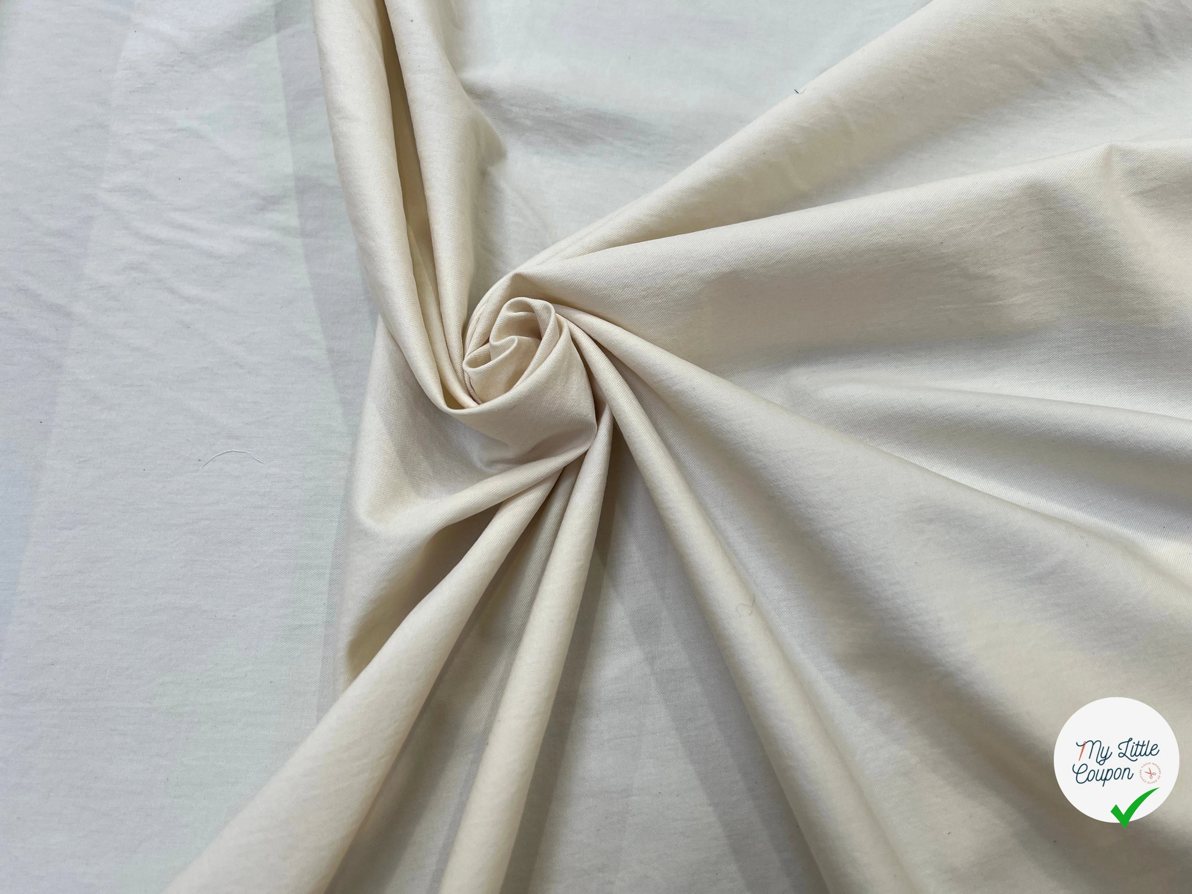 SERGÉ DE COTON FLUIDE BLANC - My Little Coupon