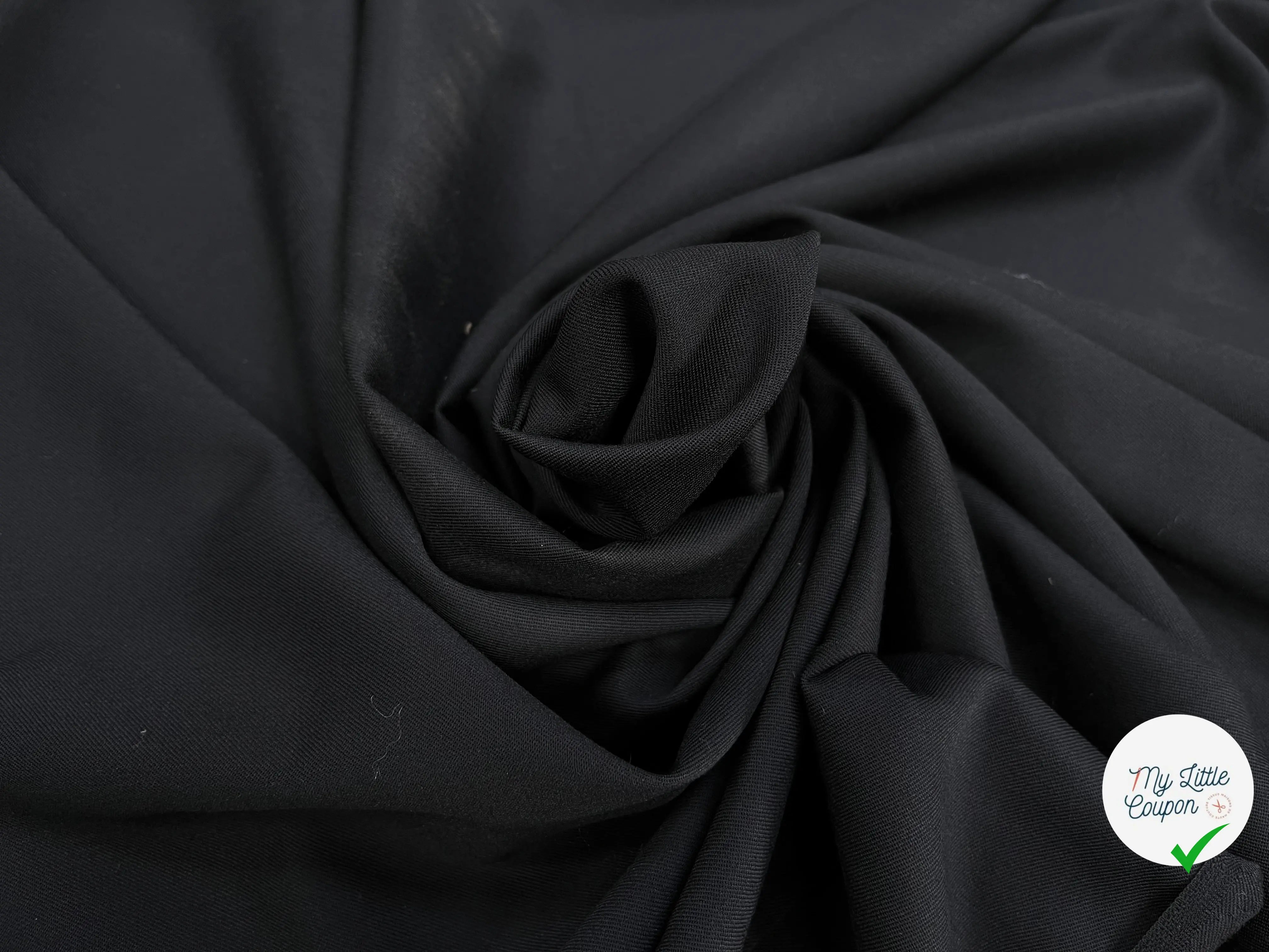 SERGÉ DE LAINE UNI NOIR - My Little Coupon