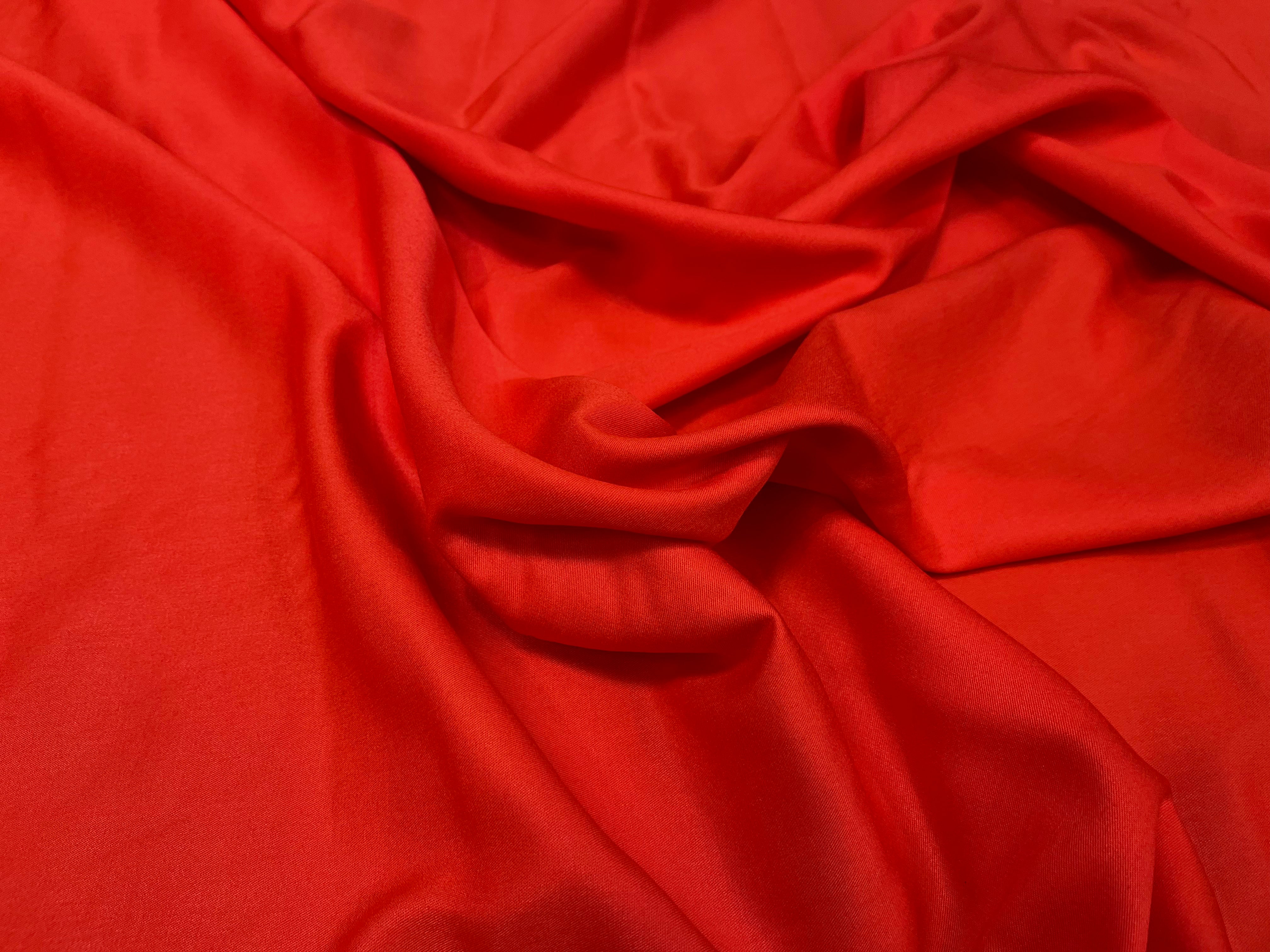 SERGÉ FLUIDE ORANGE UNI COTON - My Little Coupon
