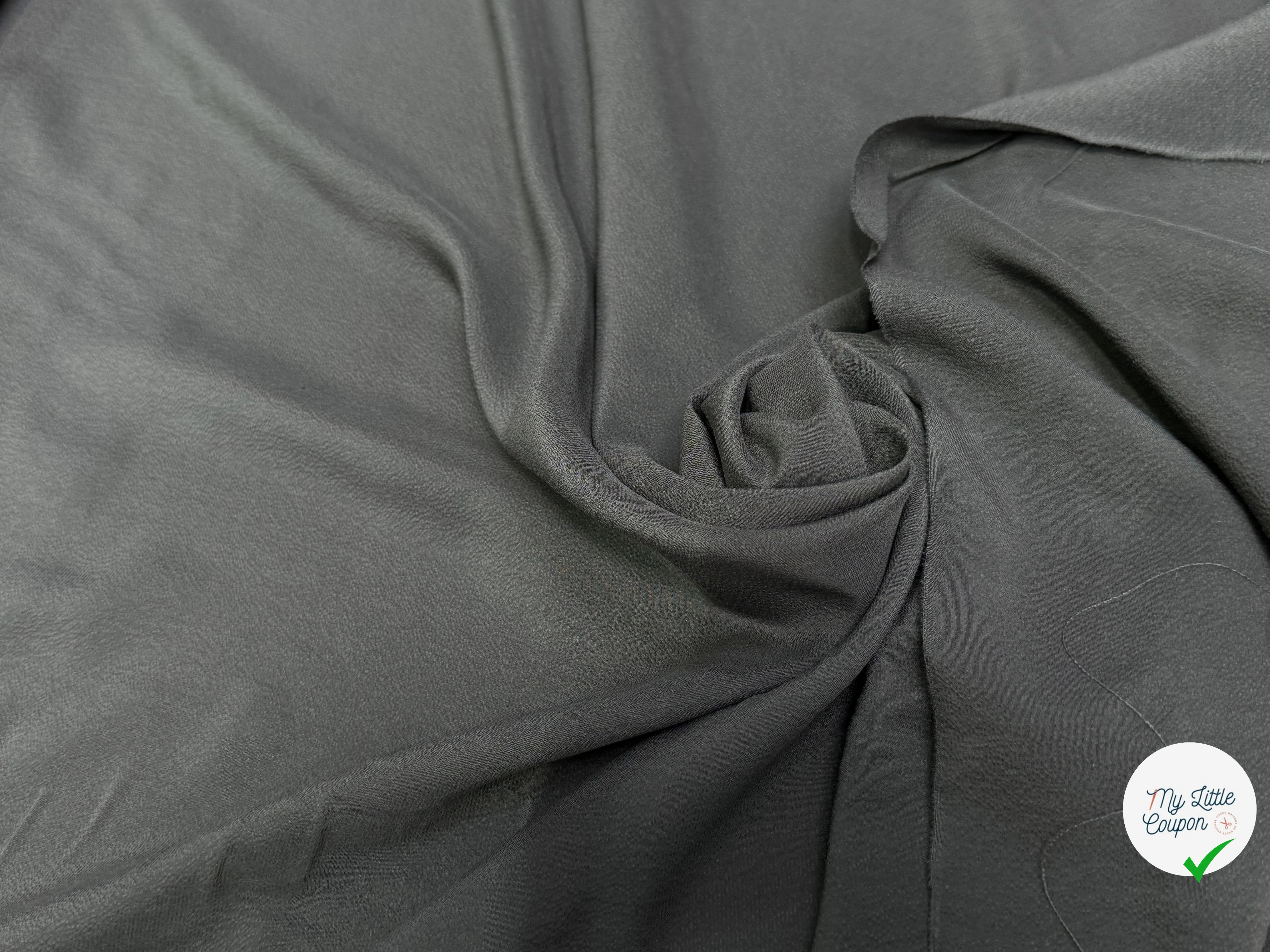 SOIE ASPECT GAUFFRE GRIS ANTHRACITE - My Little Coupon