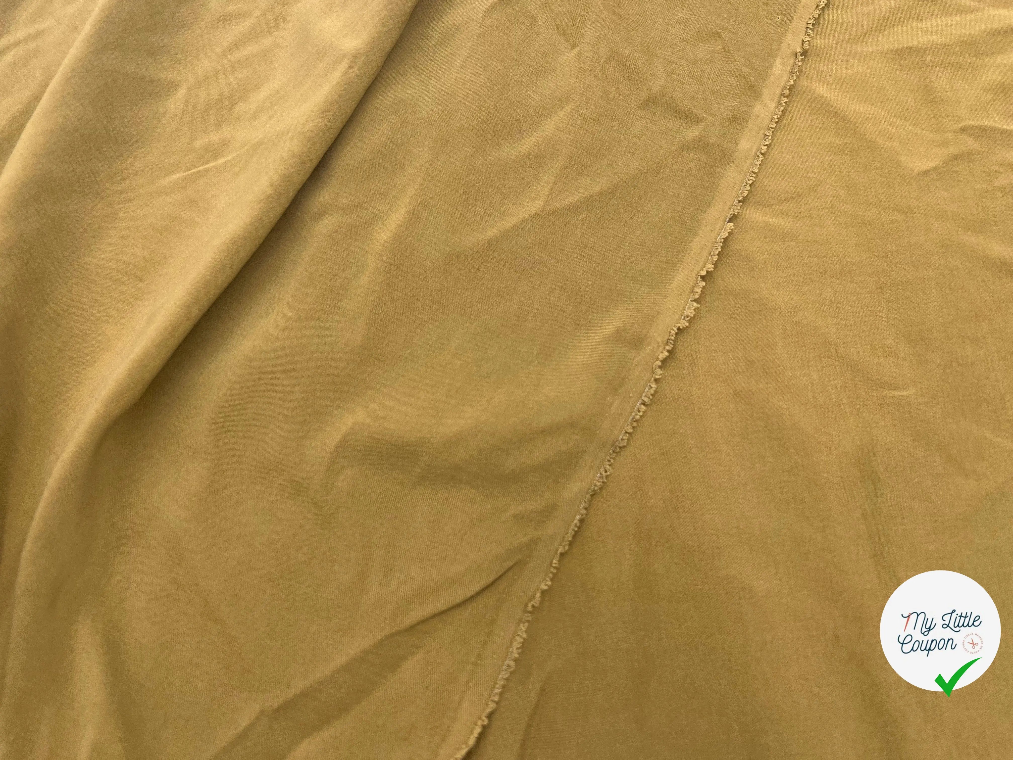 SOIE LAVÉE CARAMEL - My Little Coupon - tissu - coudre