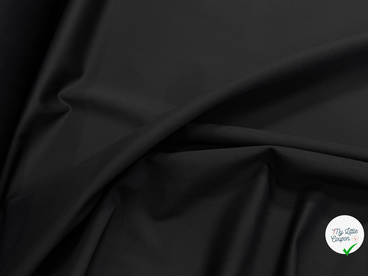 SUBLIME DRAPERIE NOIRE STRETCH TOUCHER ULTRA DOUX ET TENUE IMPECCABLE ITALIE - My Little Coupon