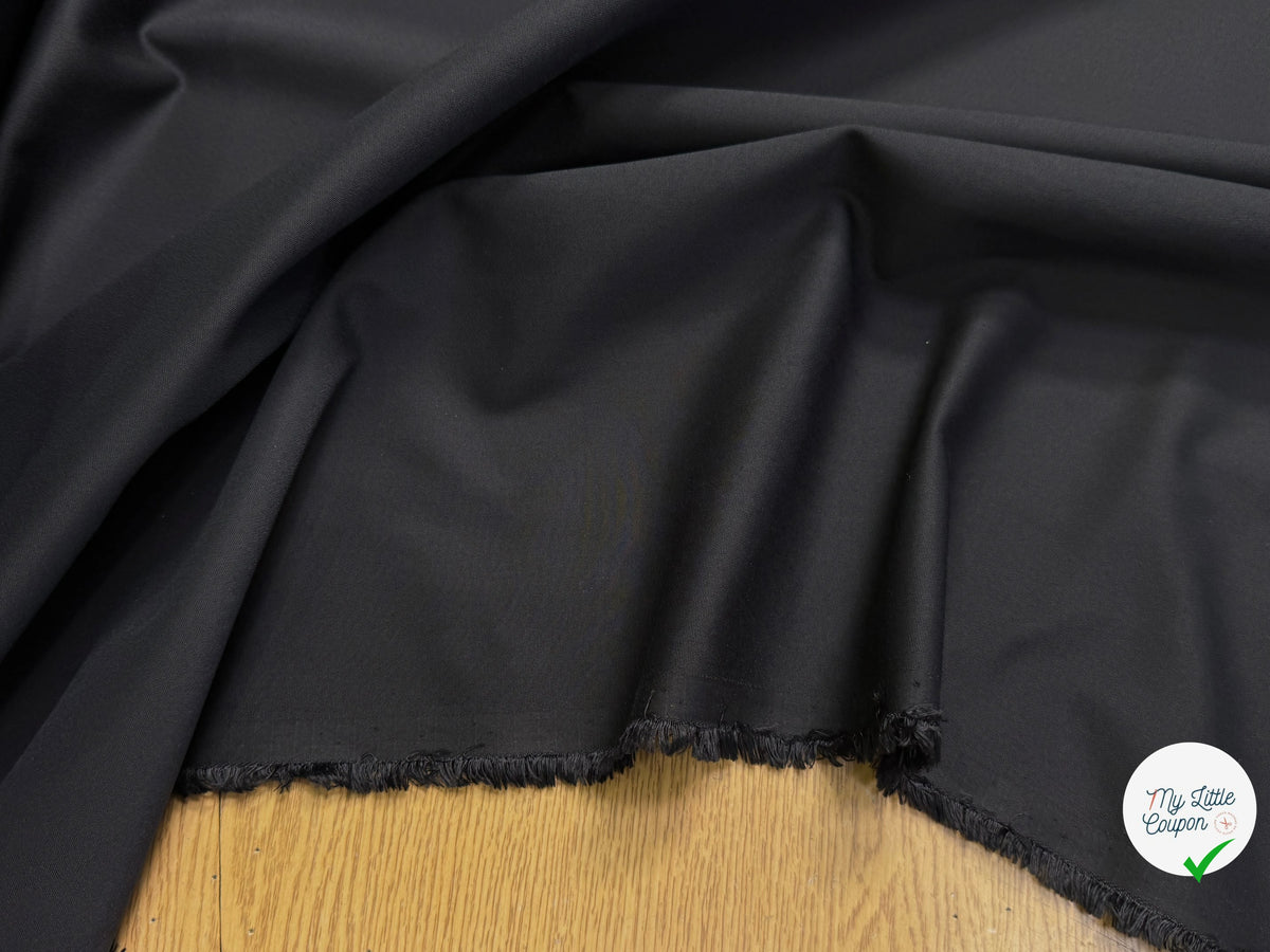 SUBLIME DRAPERIE NOIRE STRETCH TOUCHER ULTRA DOUX ET TENUE IMPECCABLE ITALIE - My Little Coupon