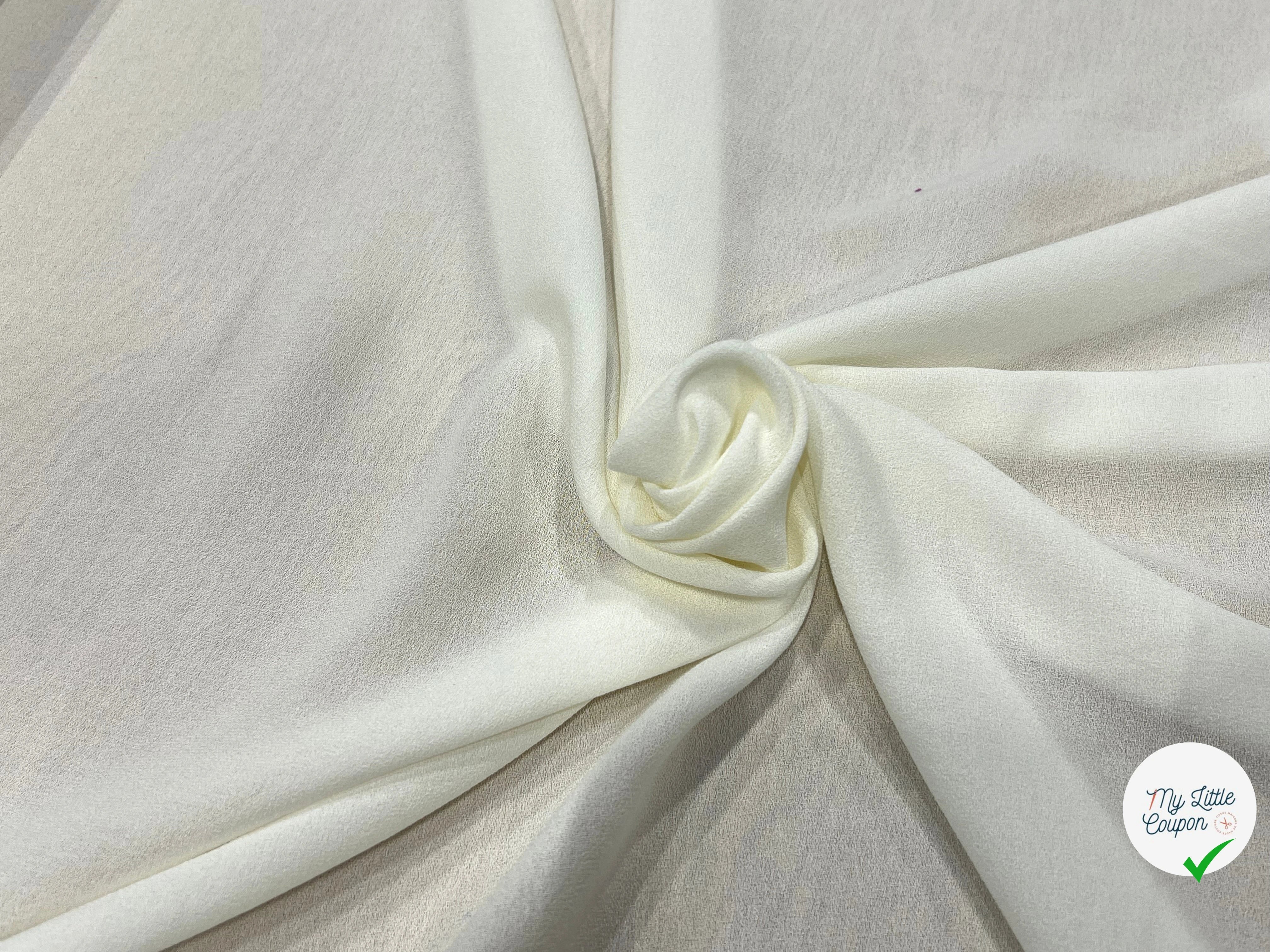 SUPERBE CREPE VISCOSE ÉCRU 100% VISCOSE - My Little Coupon